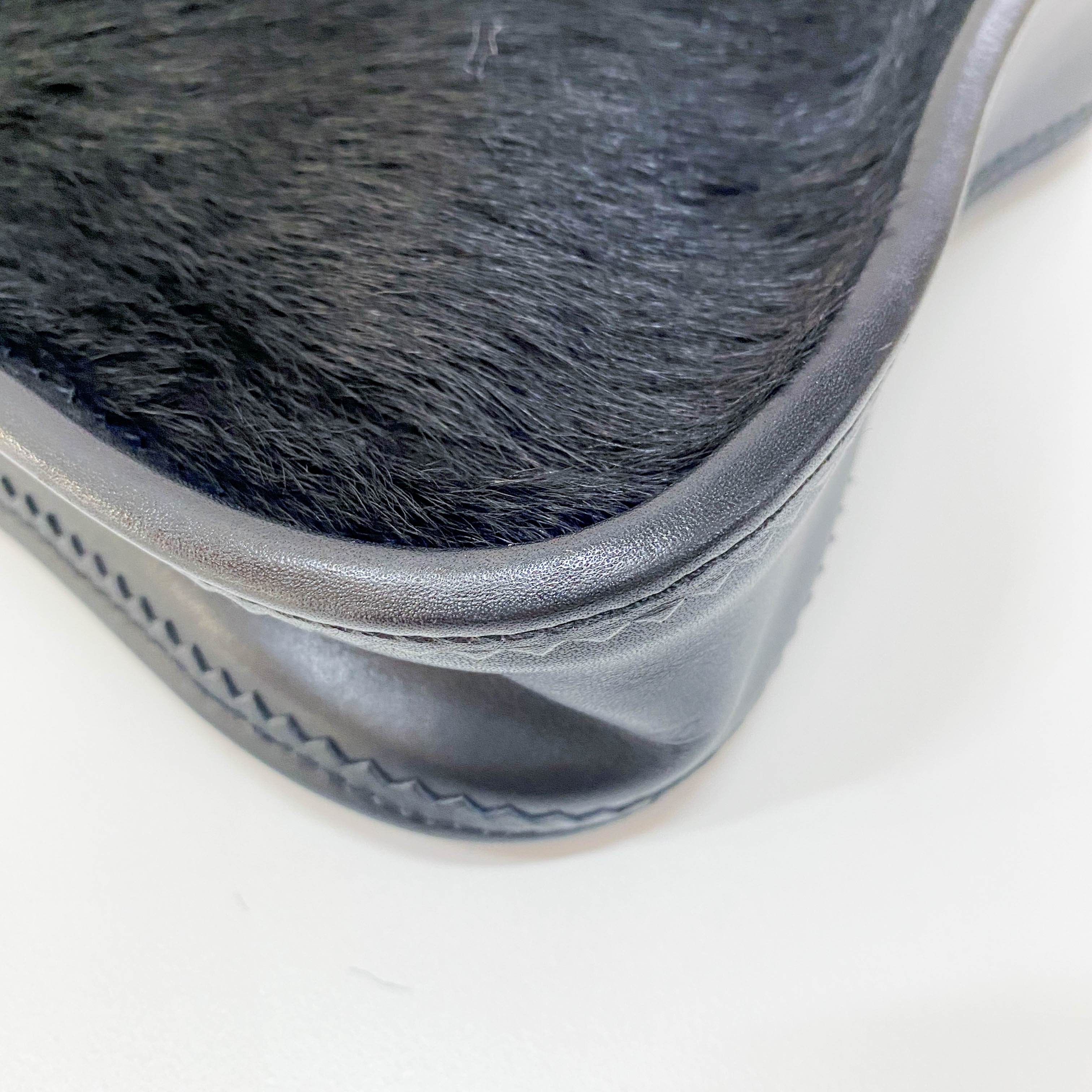 Black Pony Hair Shoulder Bag