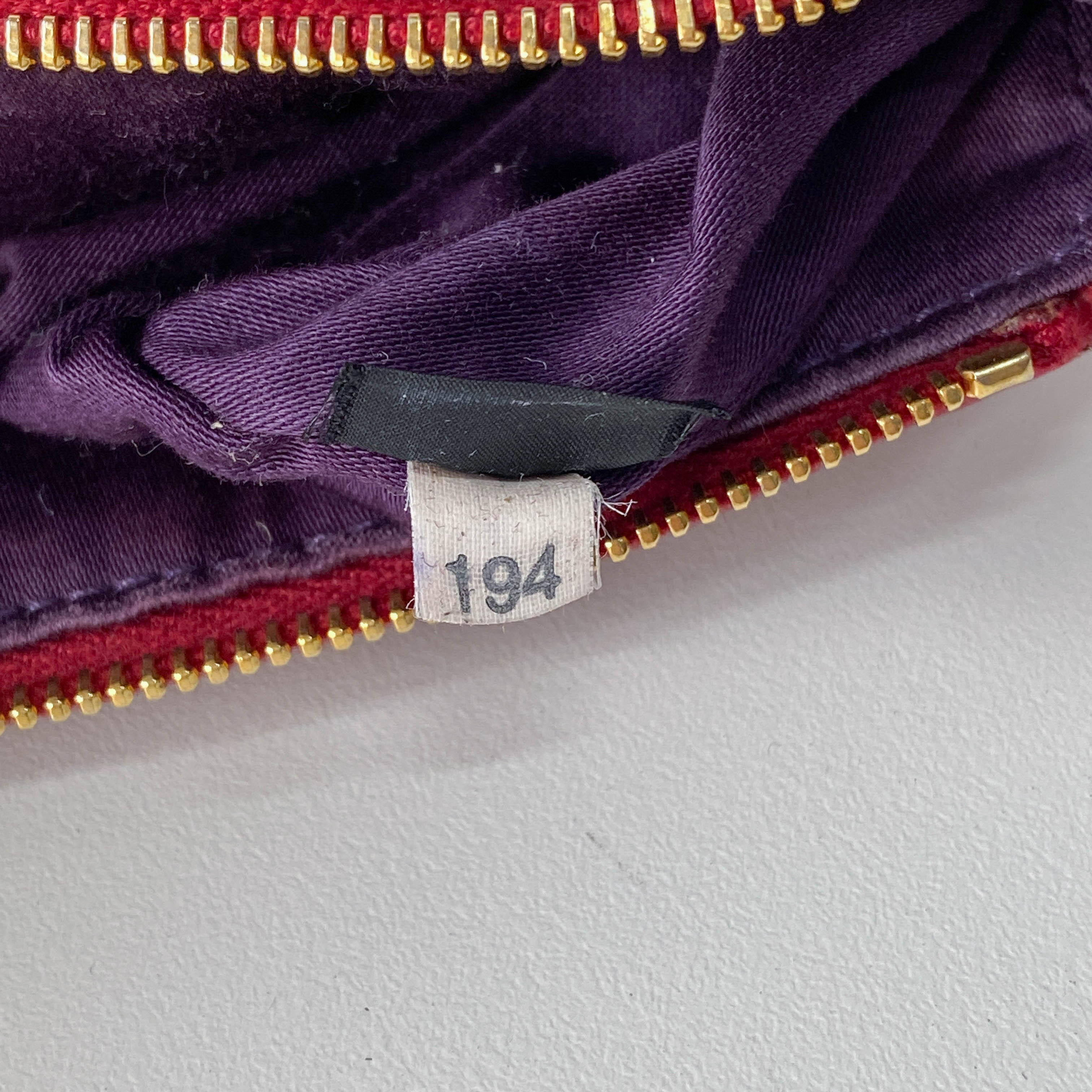 Red Leather Accessory Pouch