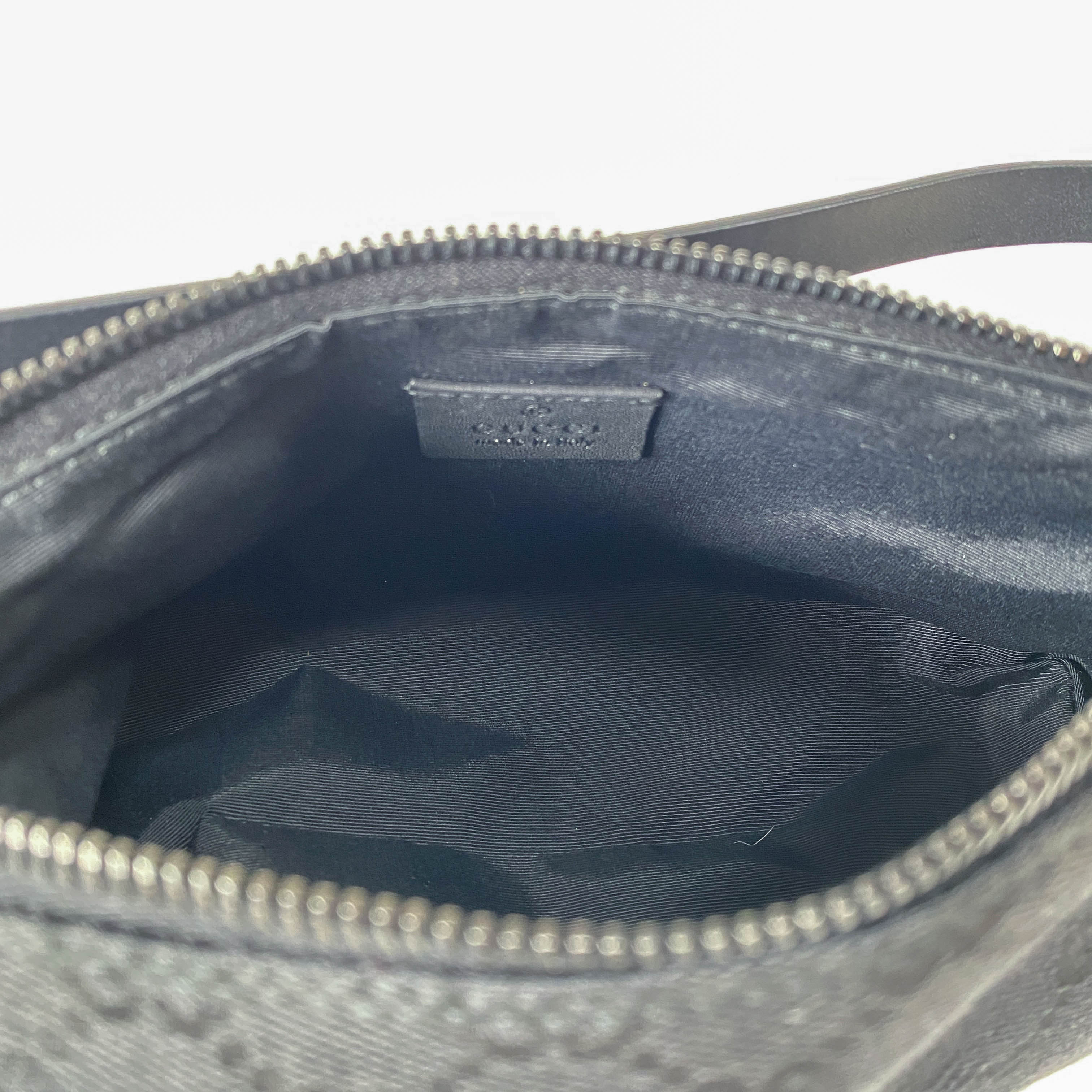 Small GG Black Canvas Shoulder Bag