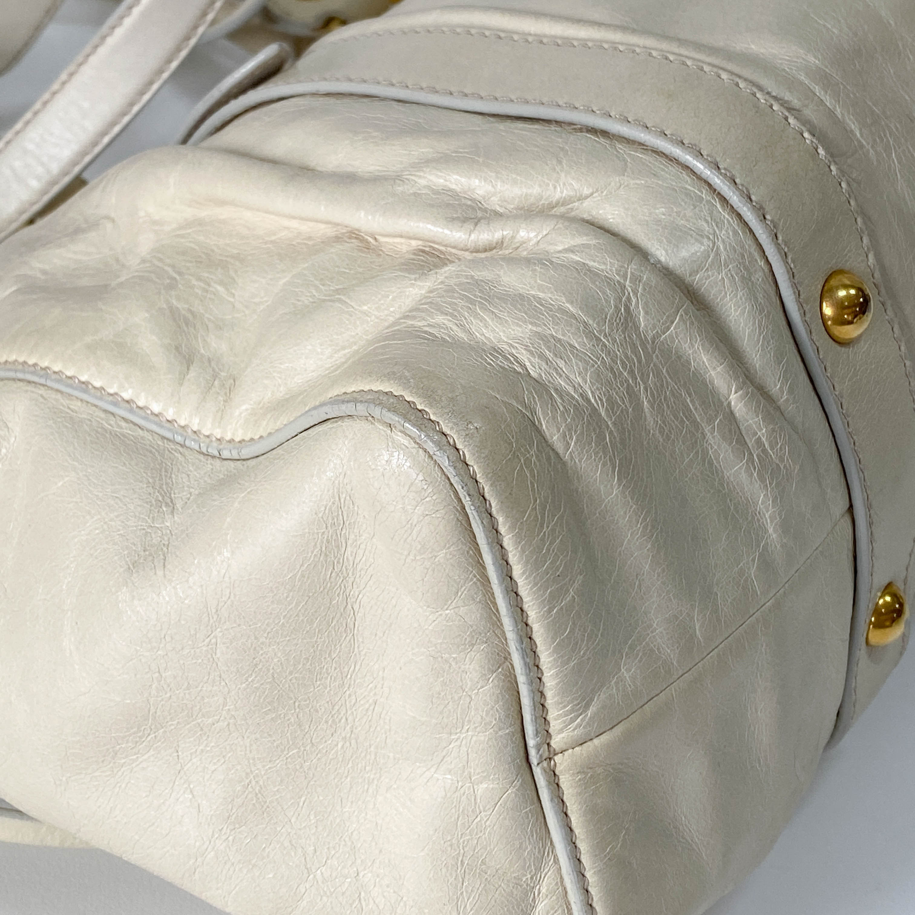 Vitello Light Green Calfskin Leather Two Way Bag