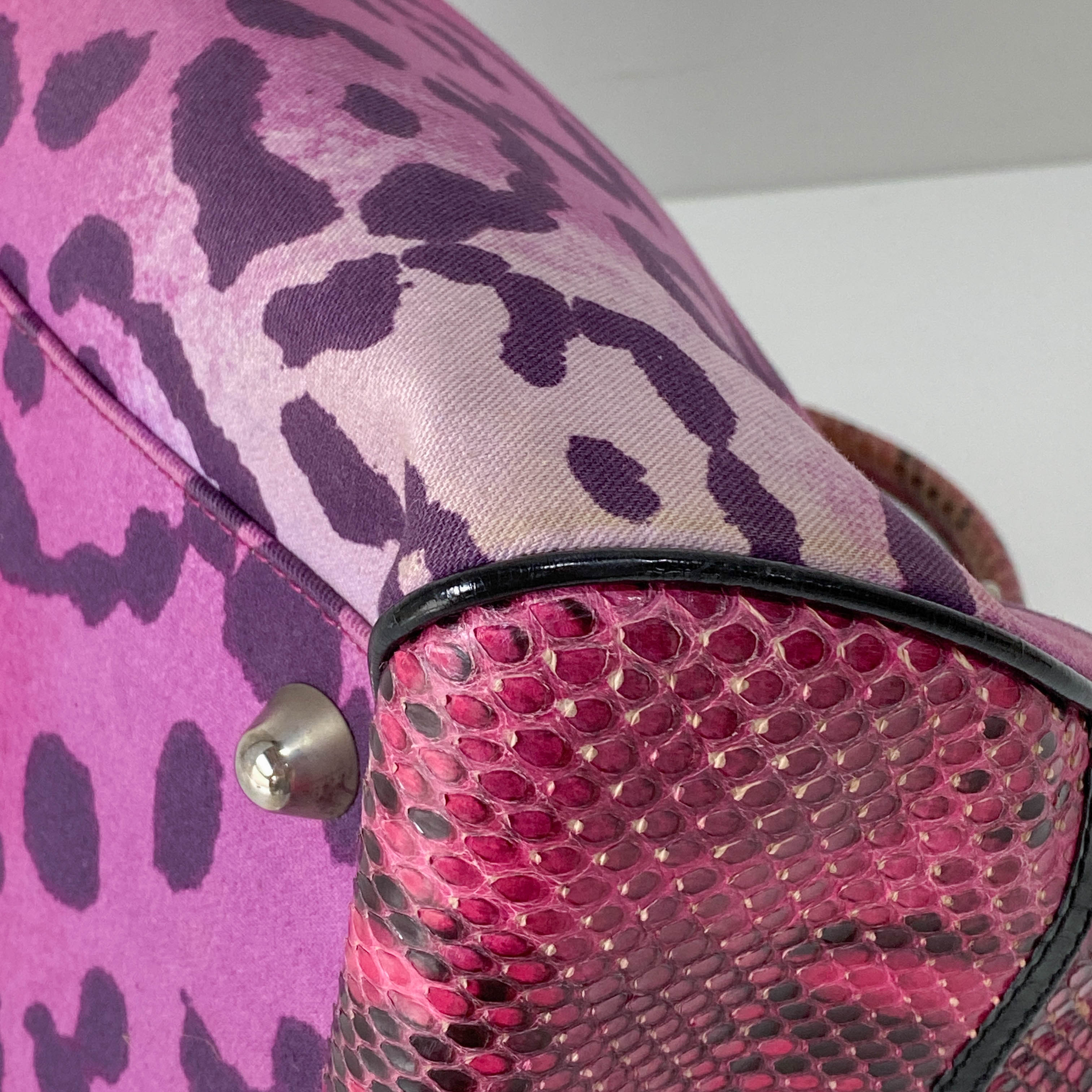 Gambler Dice Pink Leopard Print Handbag