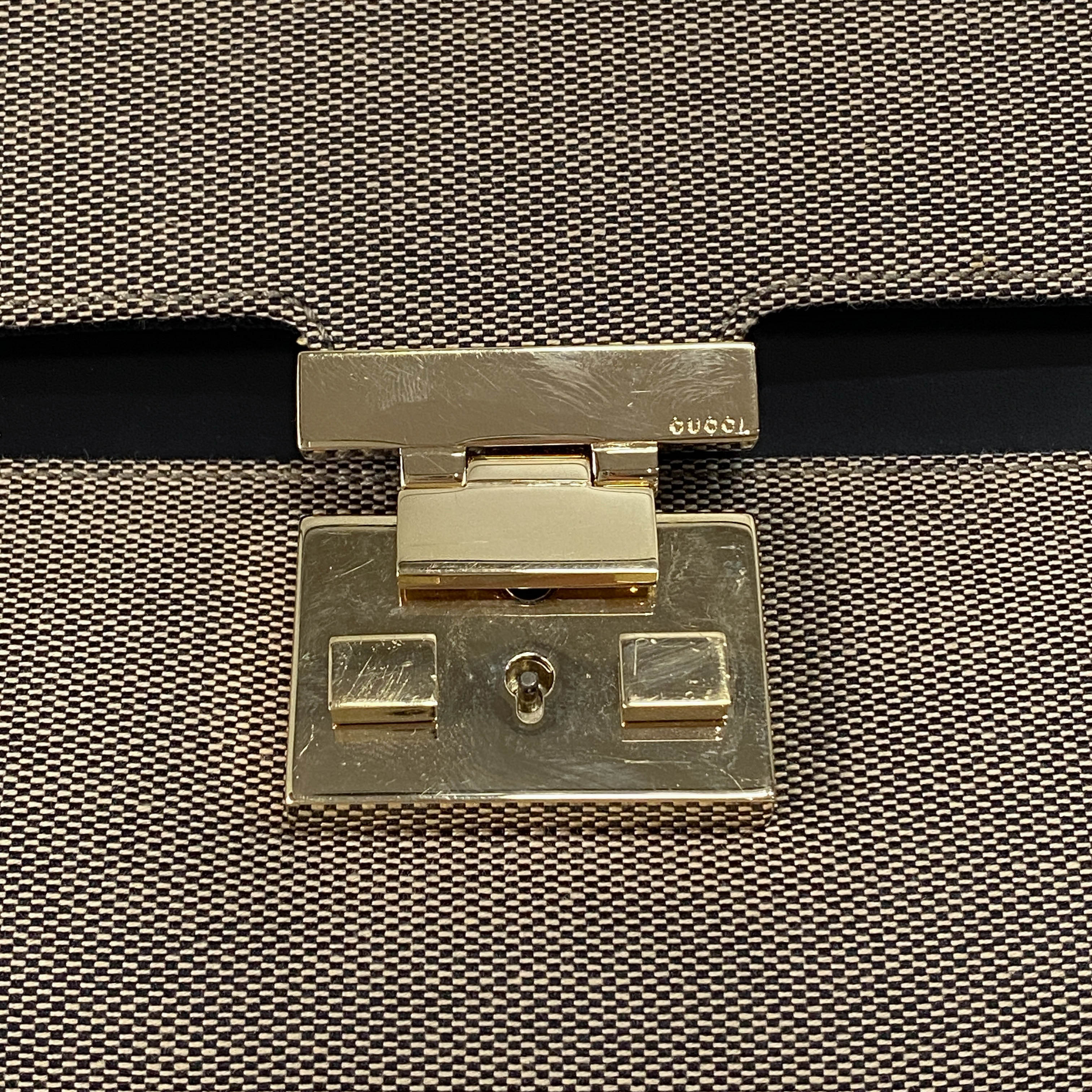 Brown Canvas Shoulder Bag