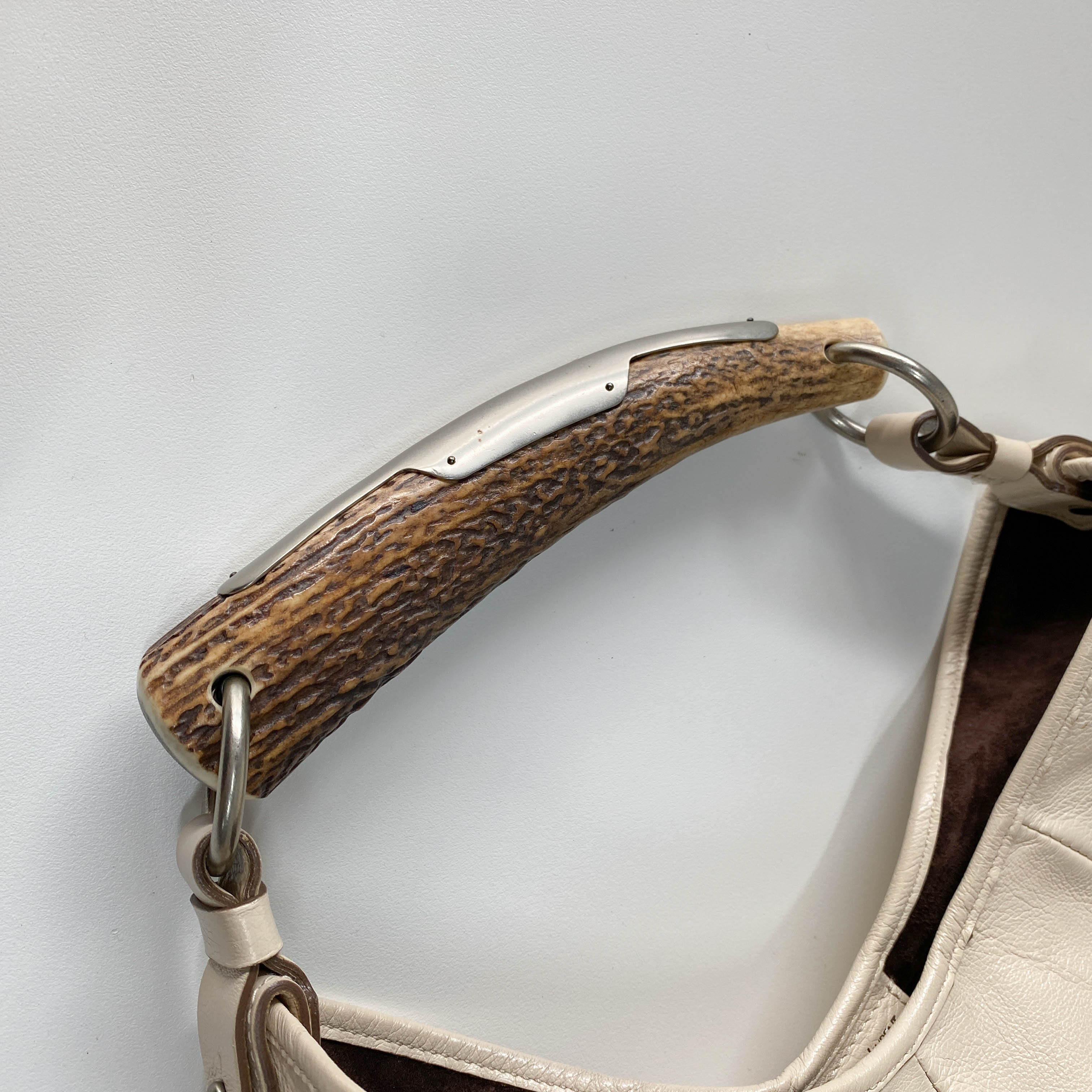Mombasa Beige Leather Shoulder Bag