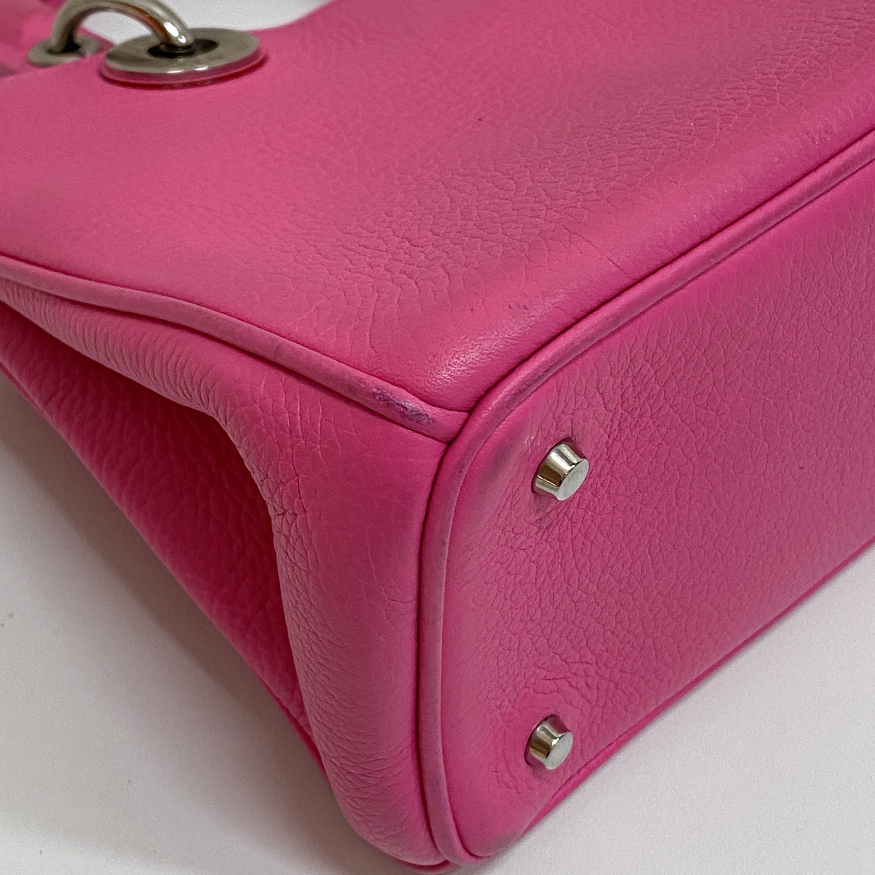 Vintage Pink Leather Hand Bag