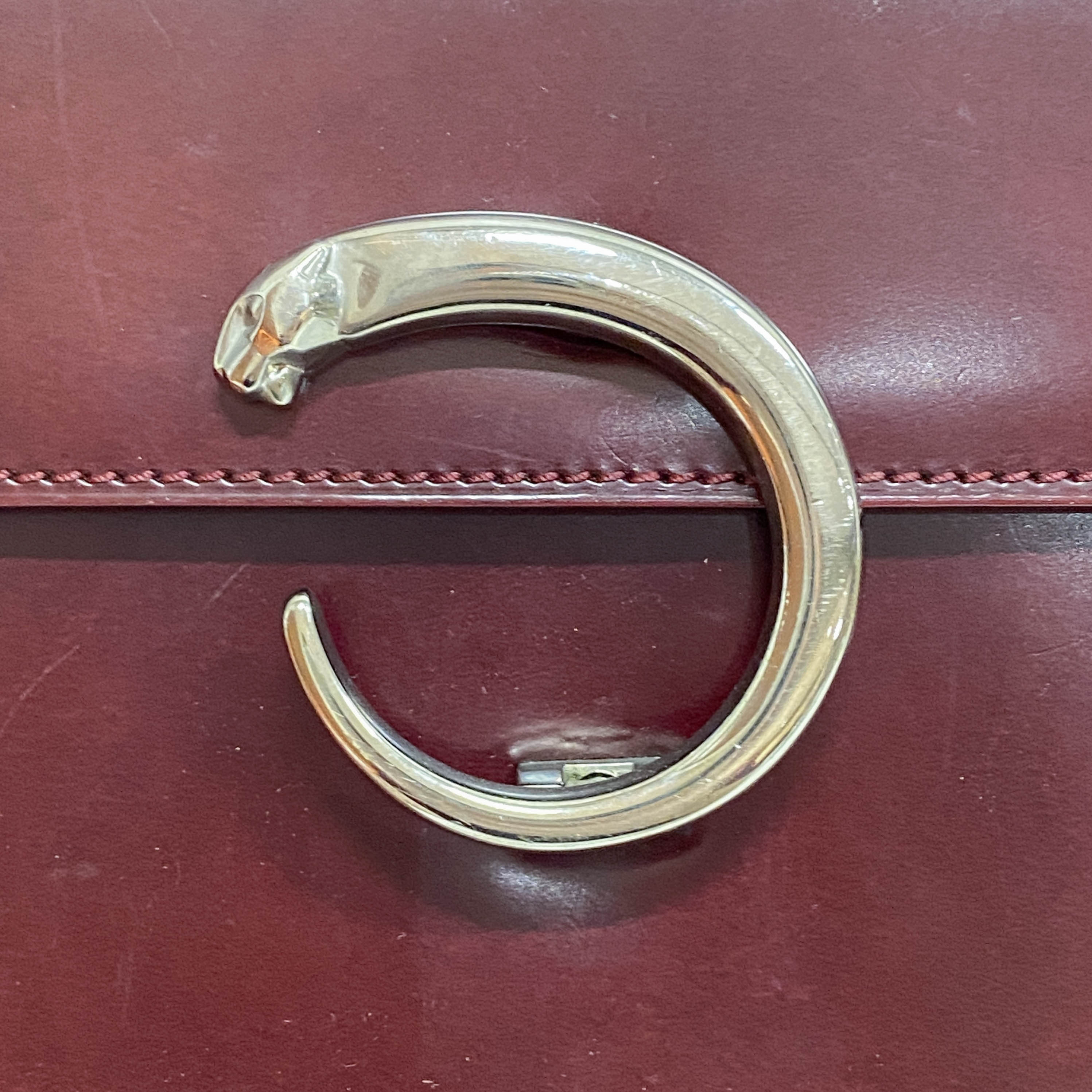 Panthère de Cartier Top Handle Leather Bag