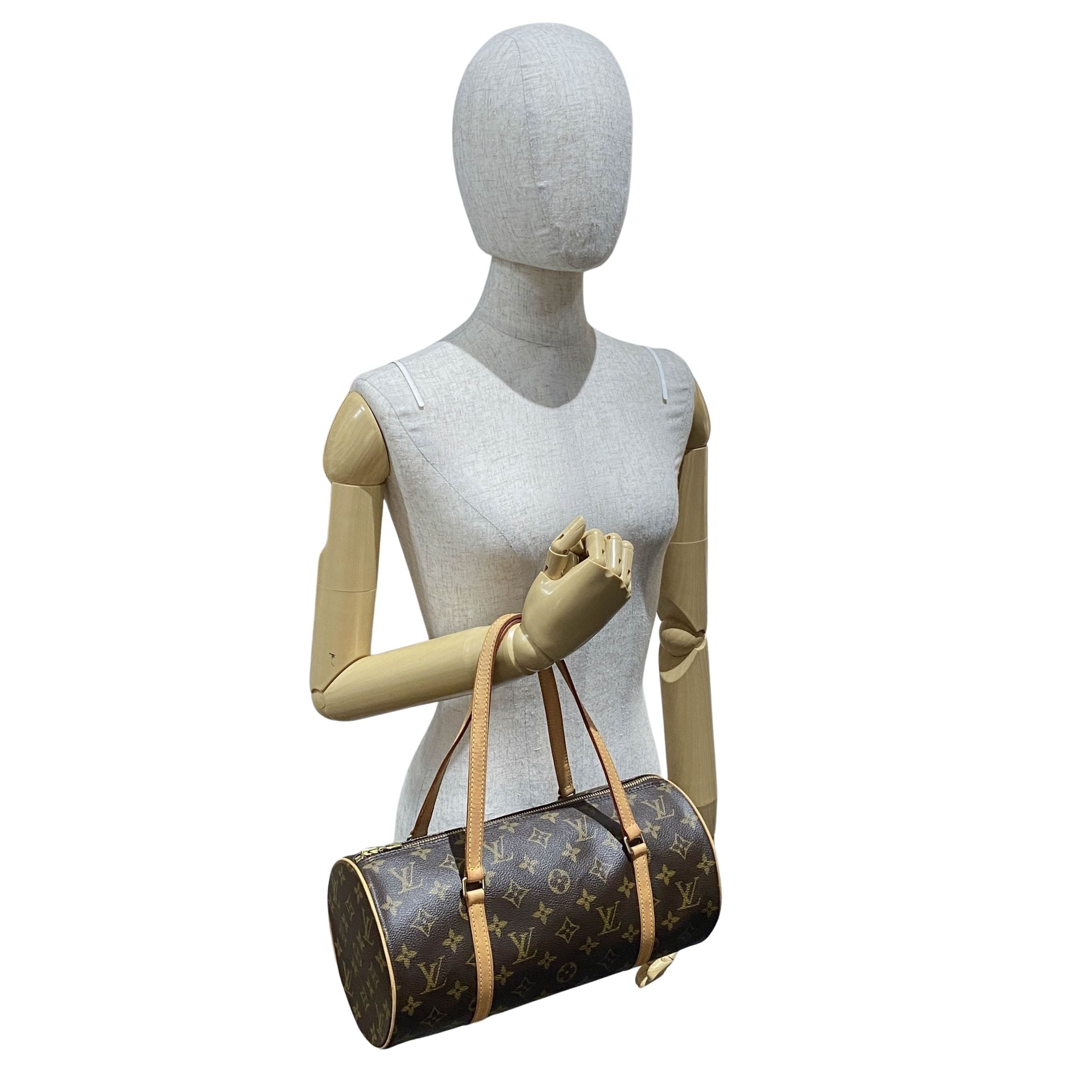 Monogram Brown Leather Shoulder Bag