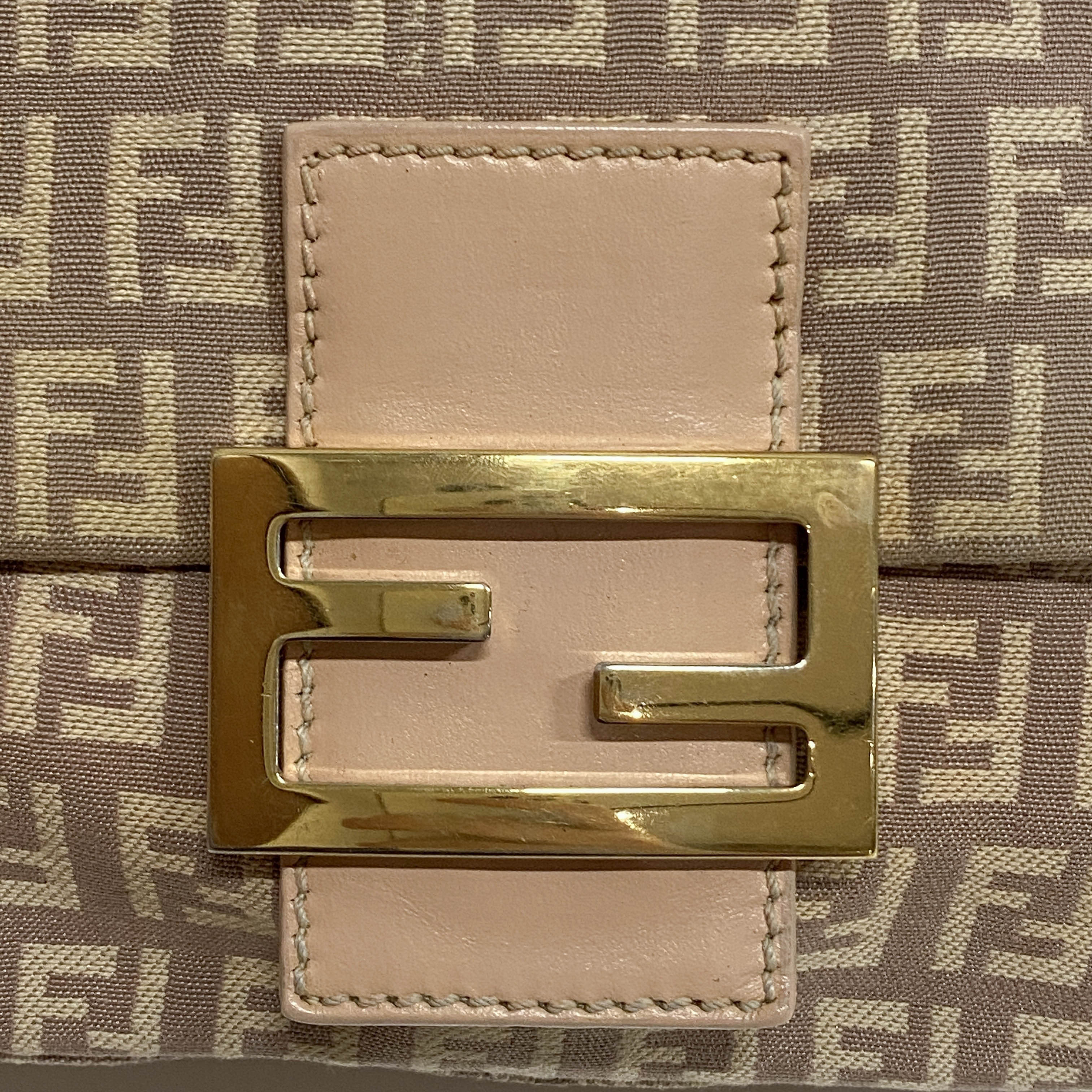 Zucchino Mini Mamma Baguette Pink Canvas Shoulder Bag