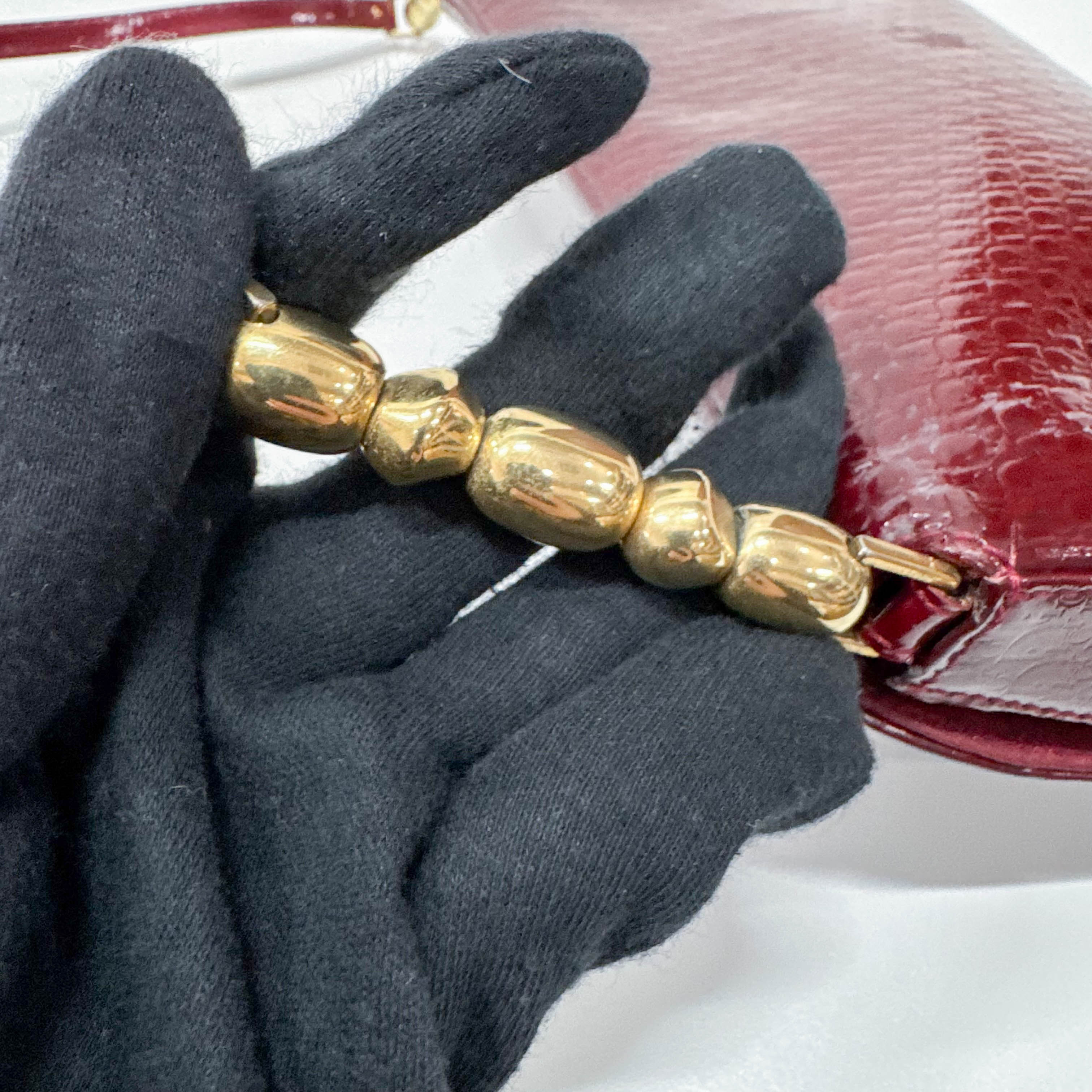 Limited Edition Malice Pearl Red Patent Leather Shoulder Bag