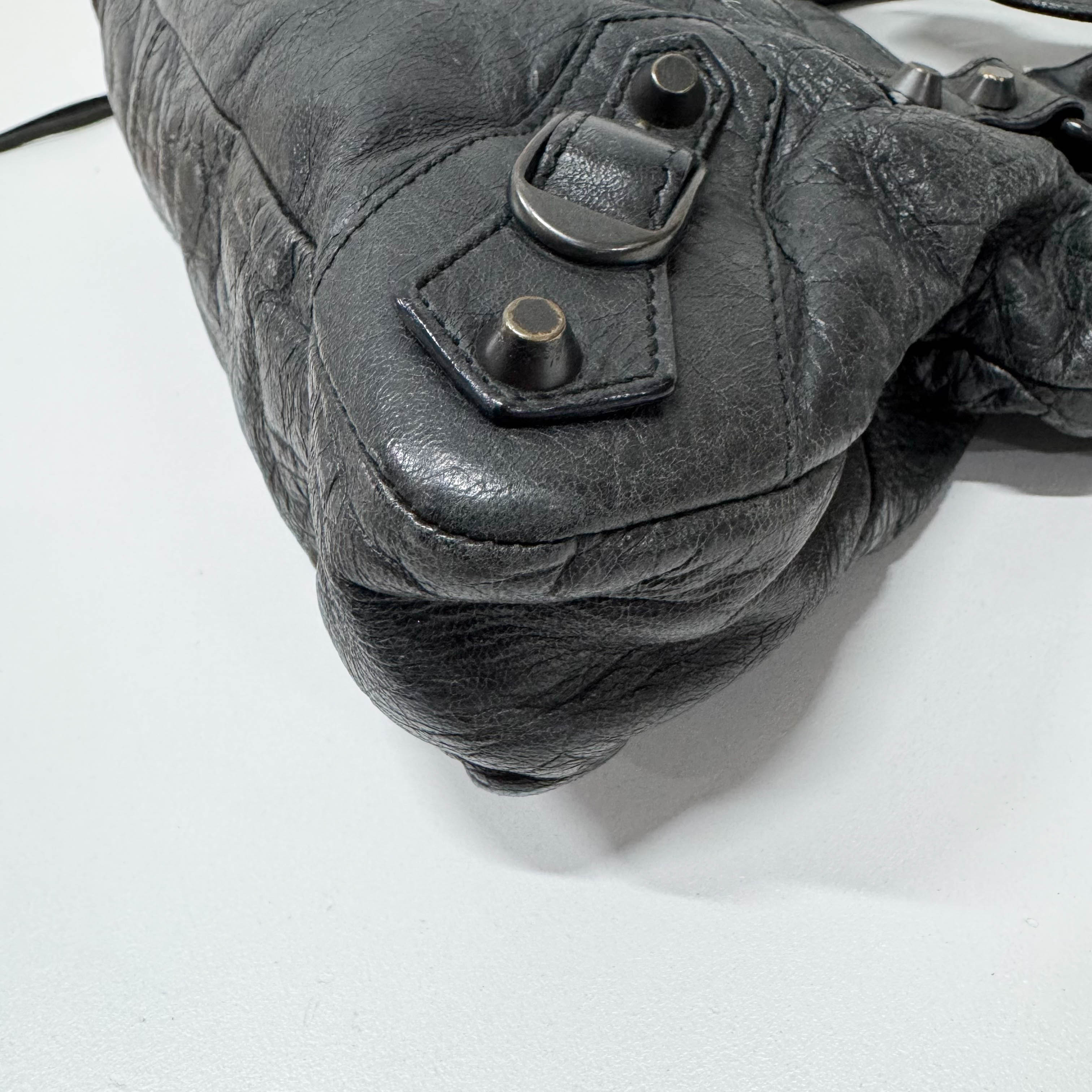 The First Black Calfskin Leather Handlebag