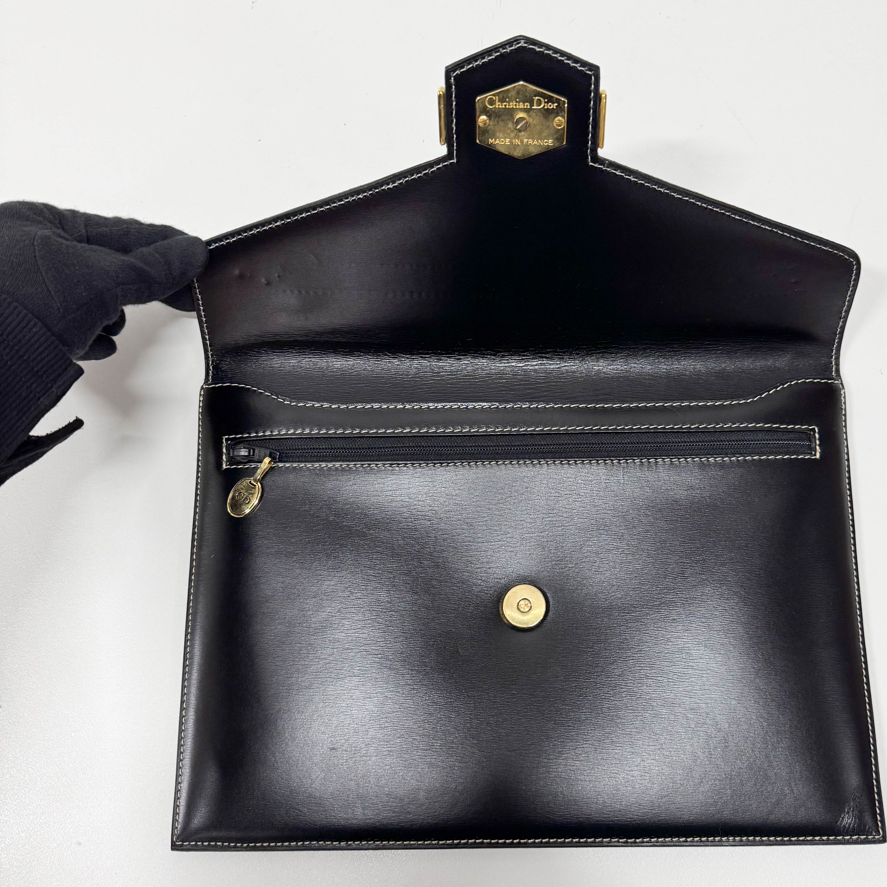 Envelope Leather Clutch Bag