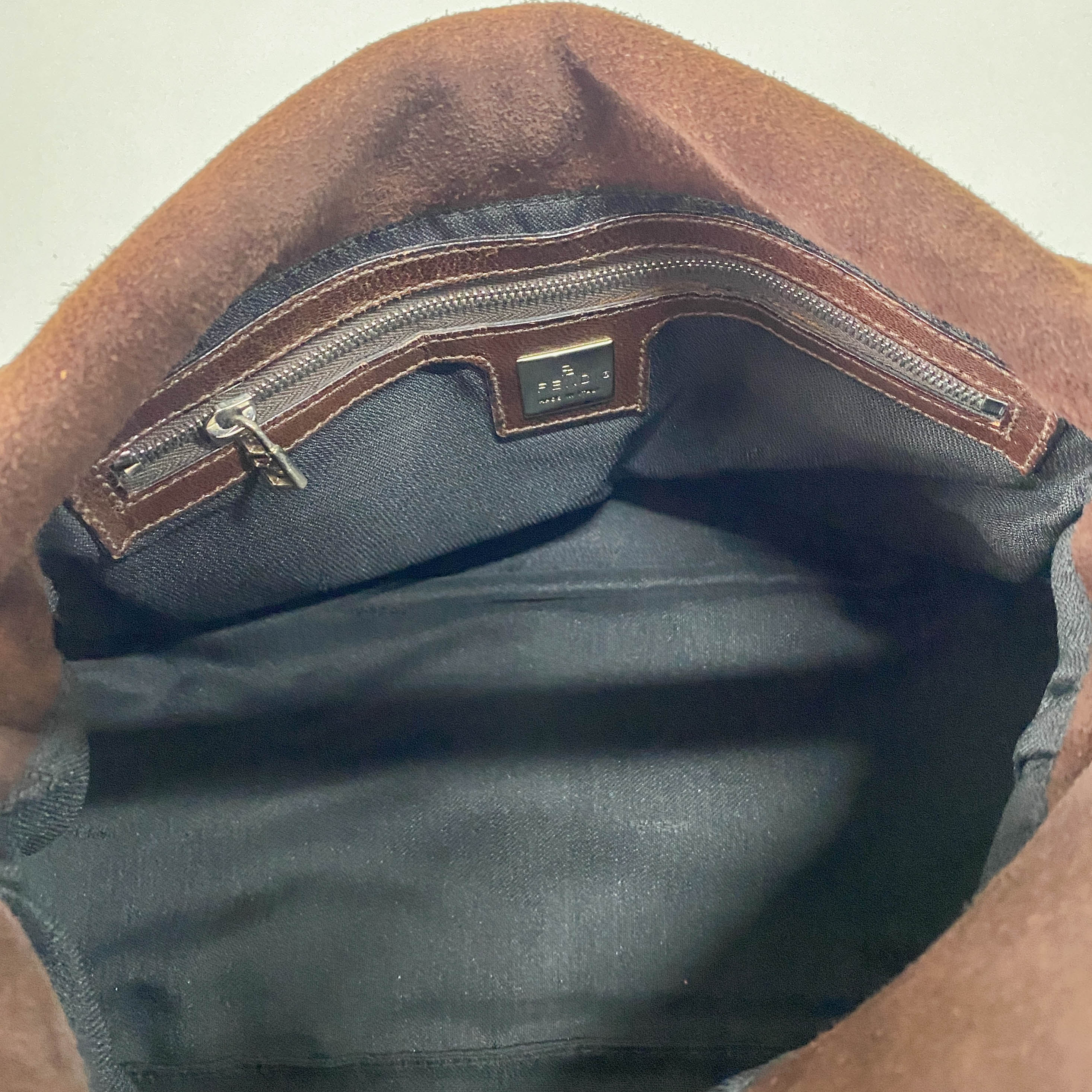 Vintage Brown Suede Shoulder Bag