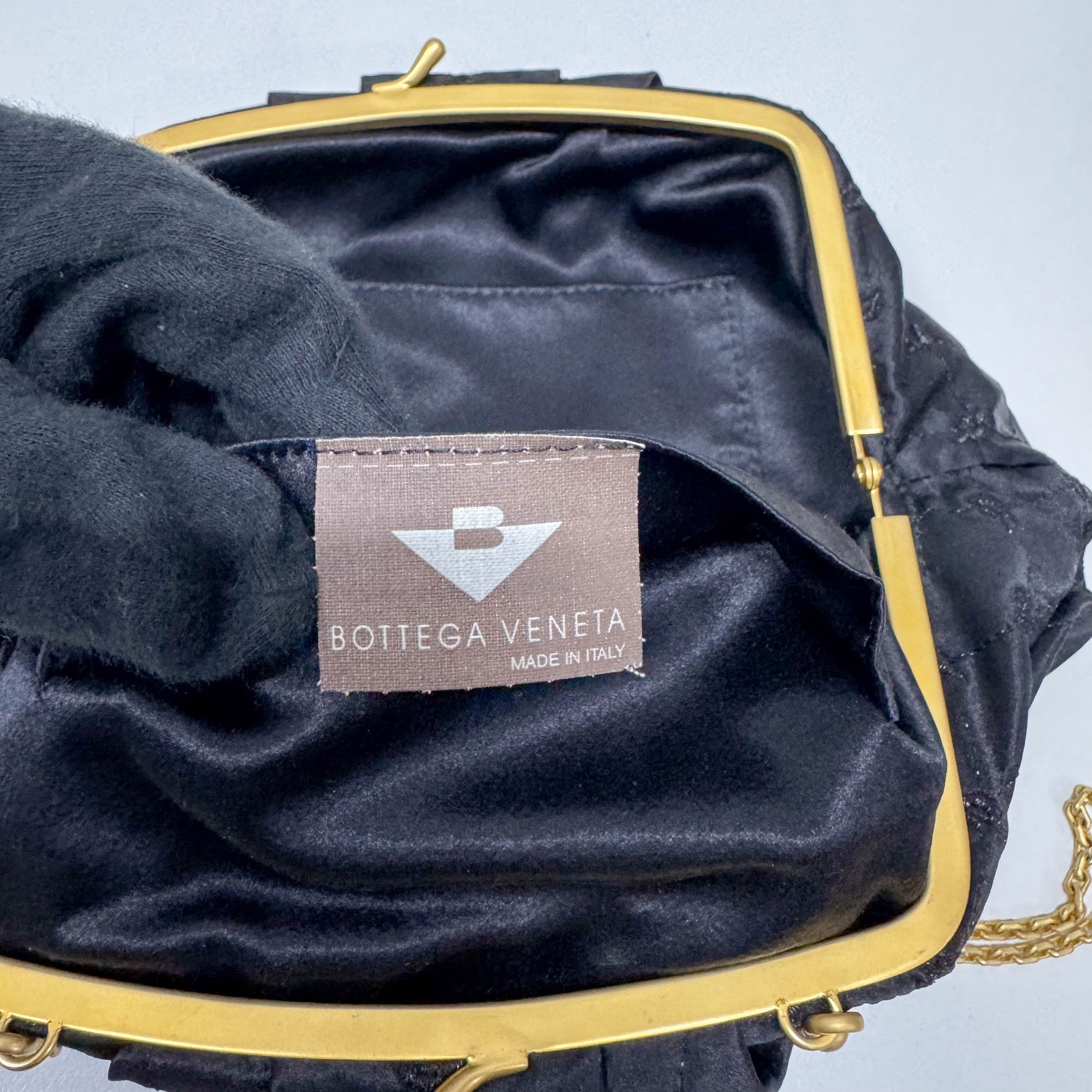 Black Silk Clutch/Shoulder Bag