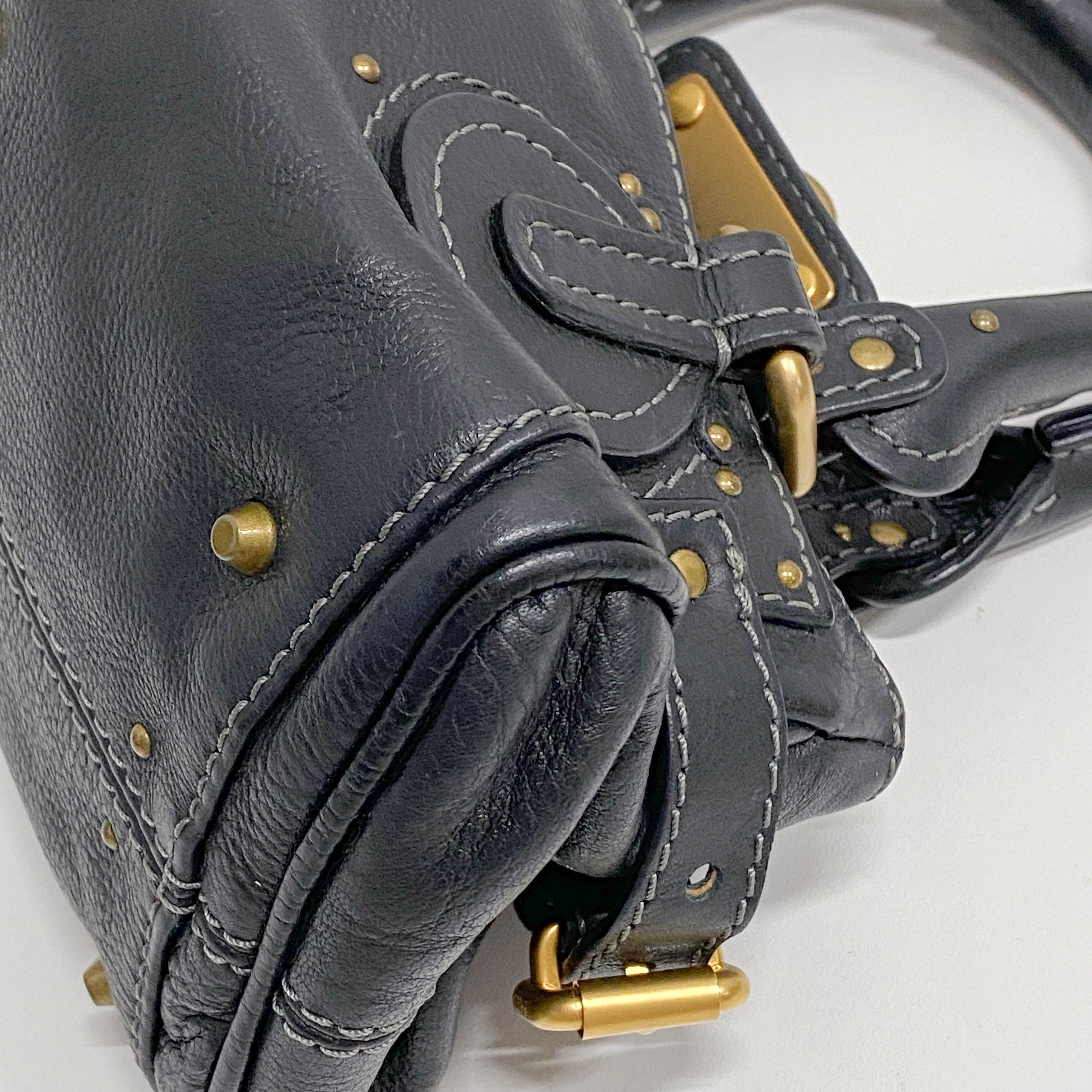 Mini Paddington Black Calfskin Shoulder Bag