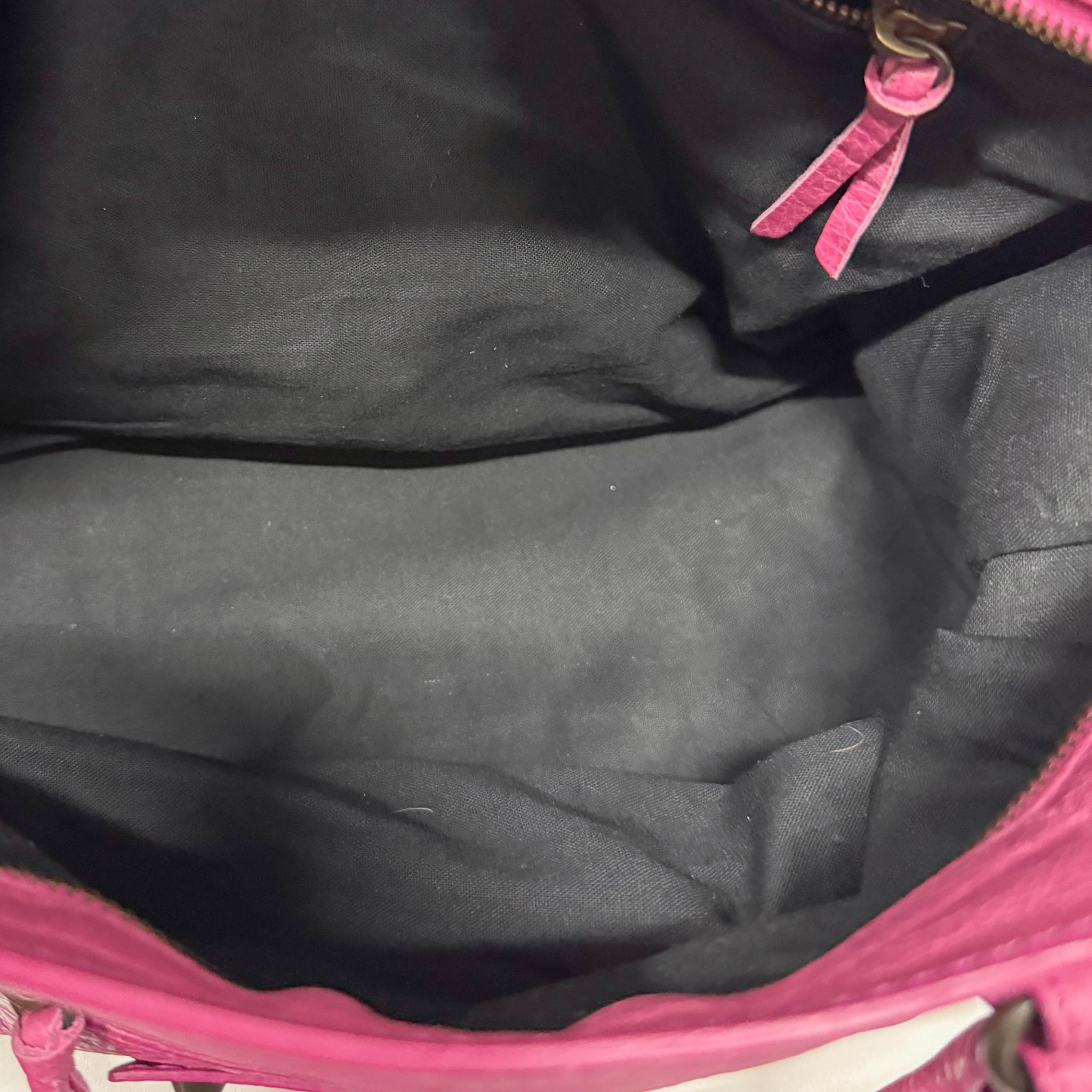 The City Pink Calfskin Leather Two Way Bag