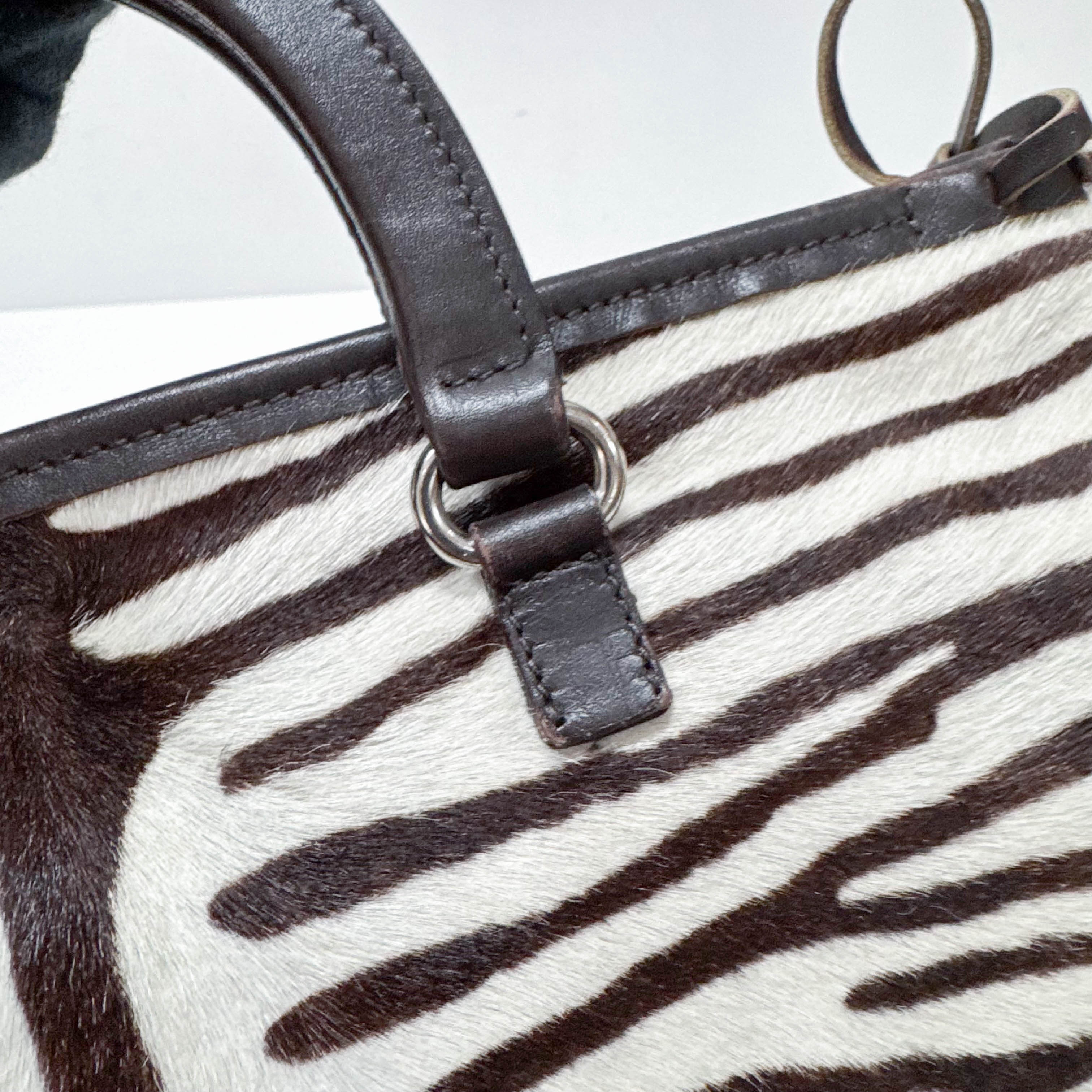 Pony Hair Zebra Print Totes