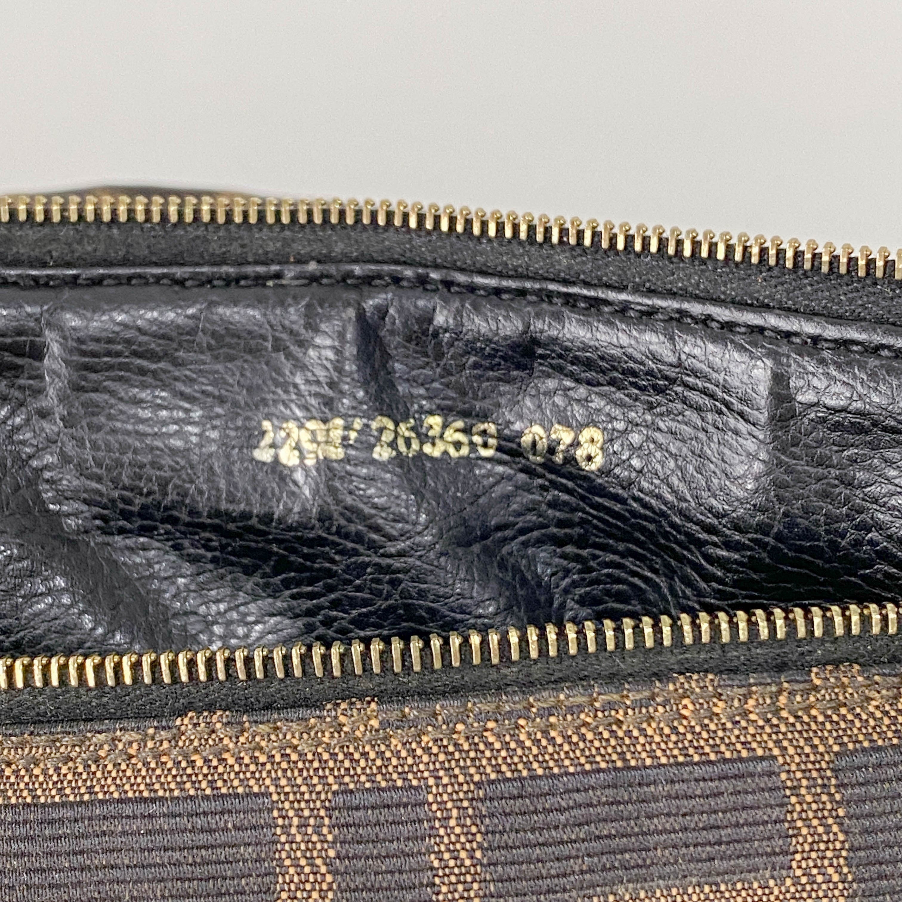 Zucca Brown Canvas Vanity Pouch