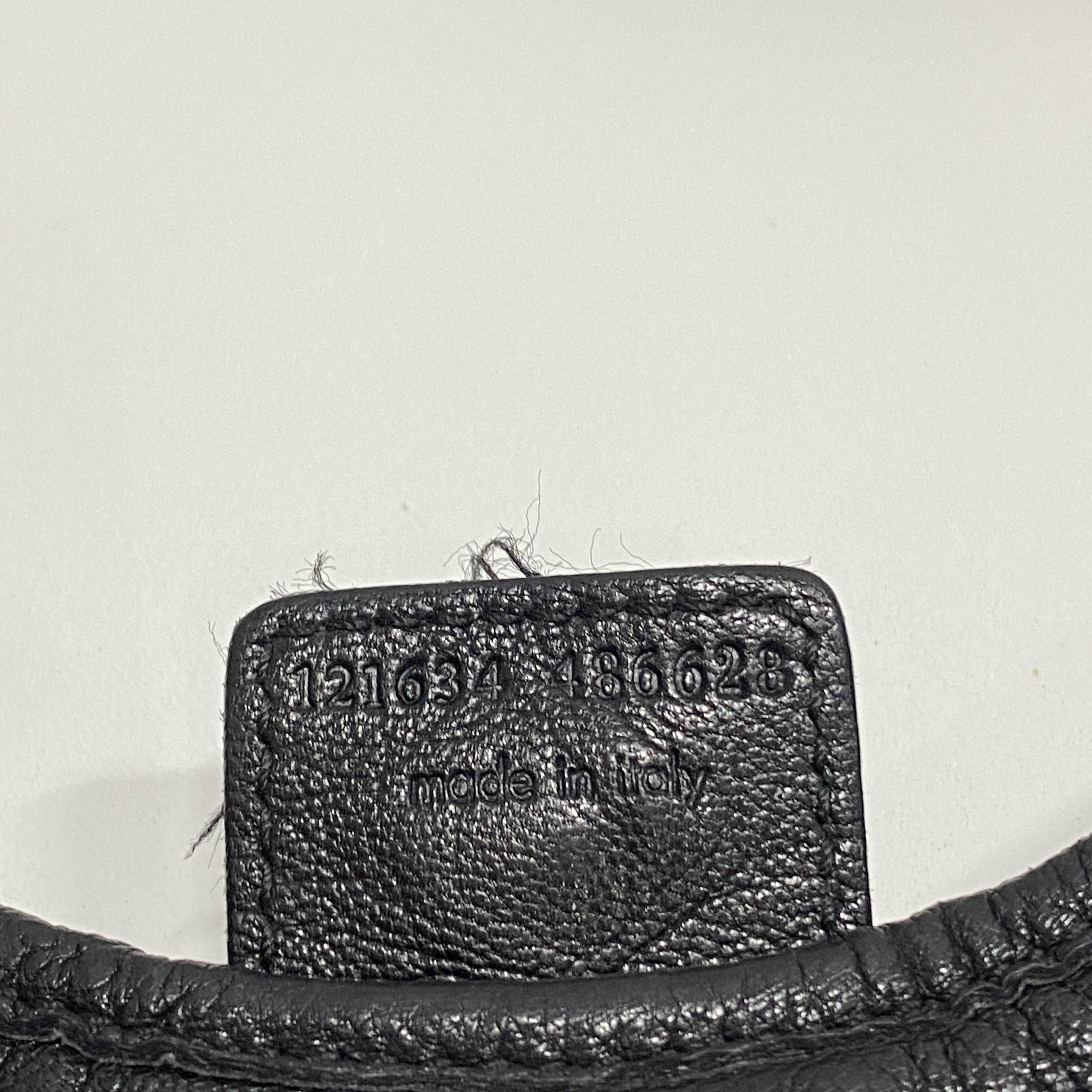 Saint Tropez Black Leather Shoulder Bag