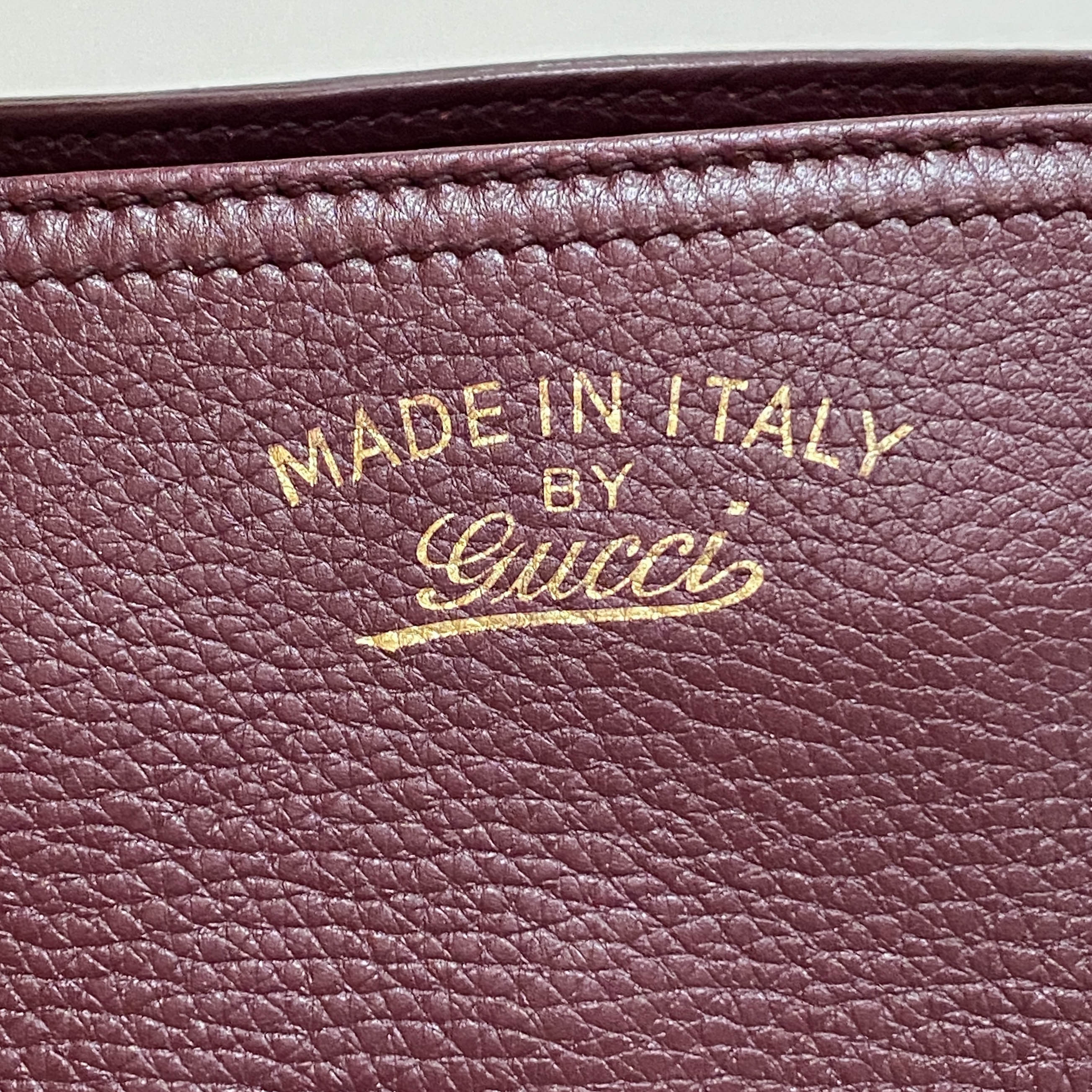 Bamboo Shopper Burgundy Leather Two Way Bag