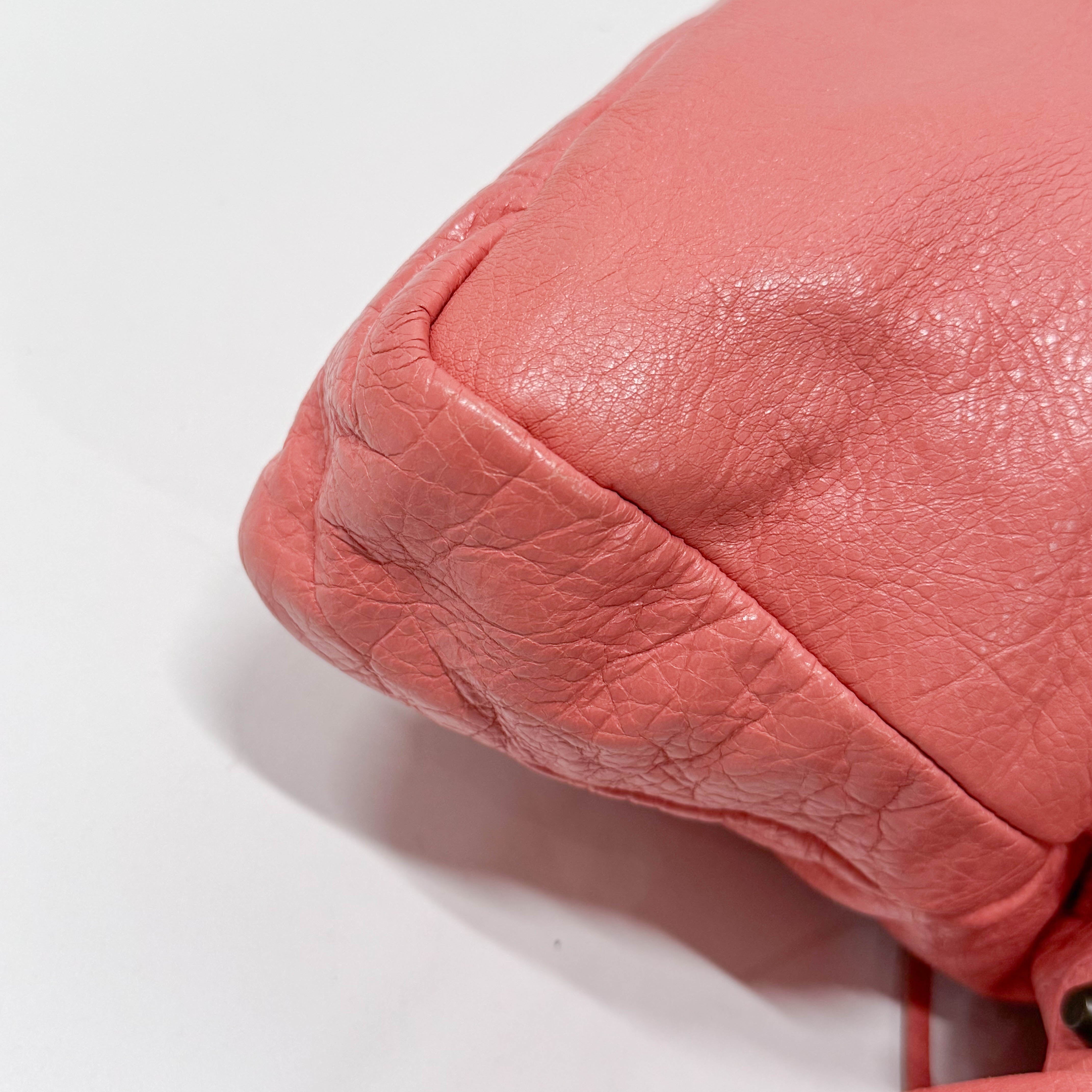 The City Pink  Leather Two Way Bag