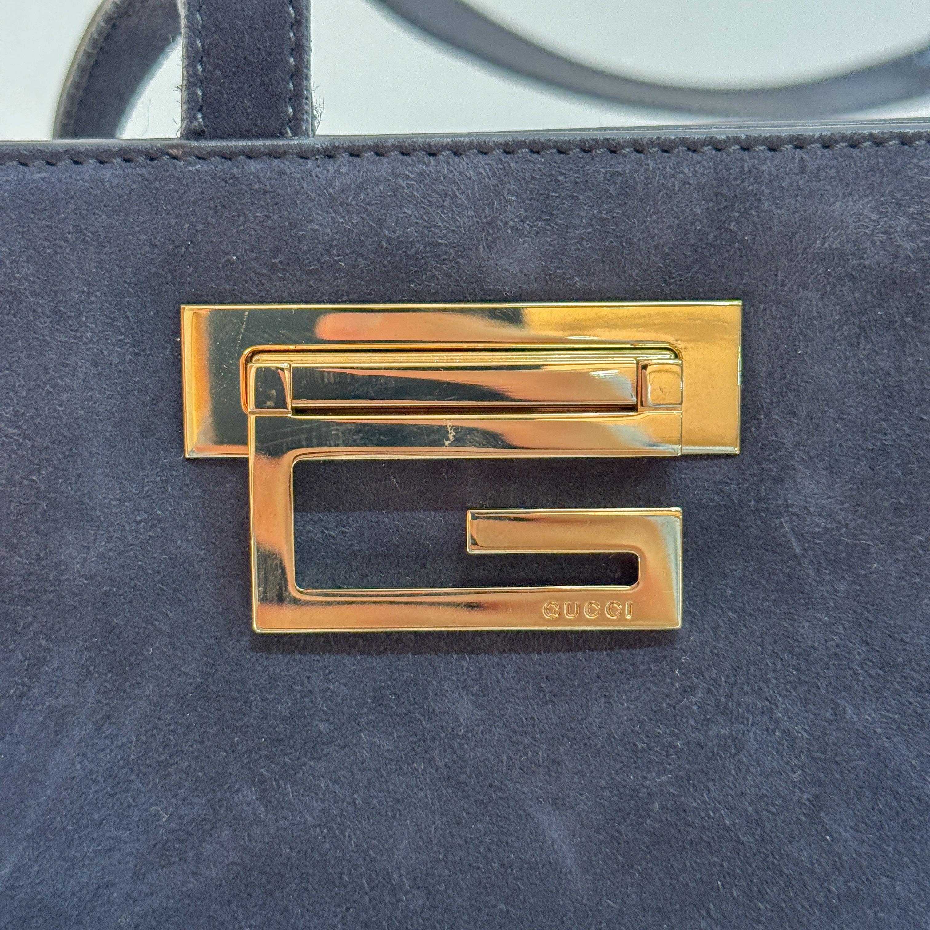 Black Suede Tote Bag