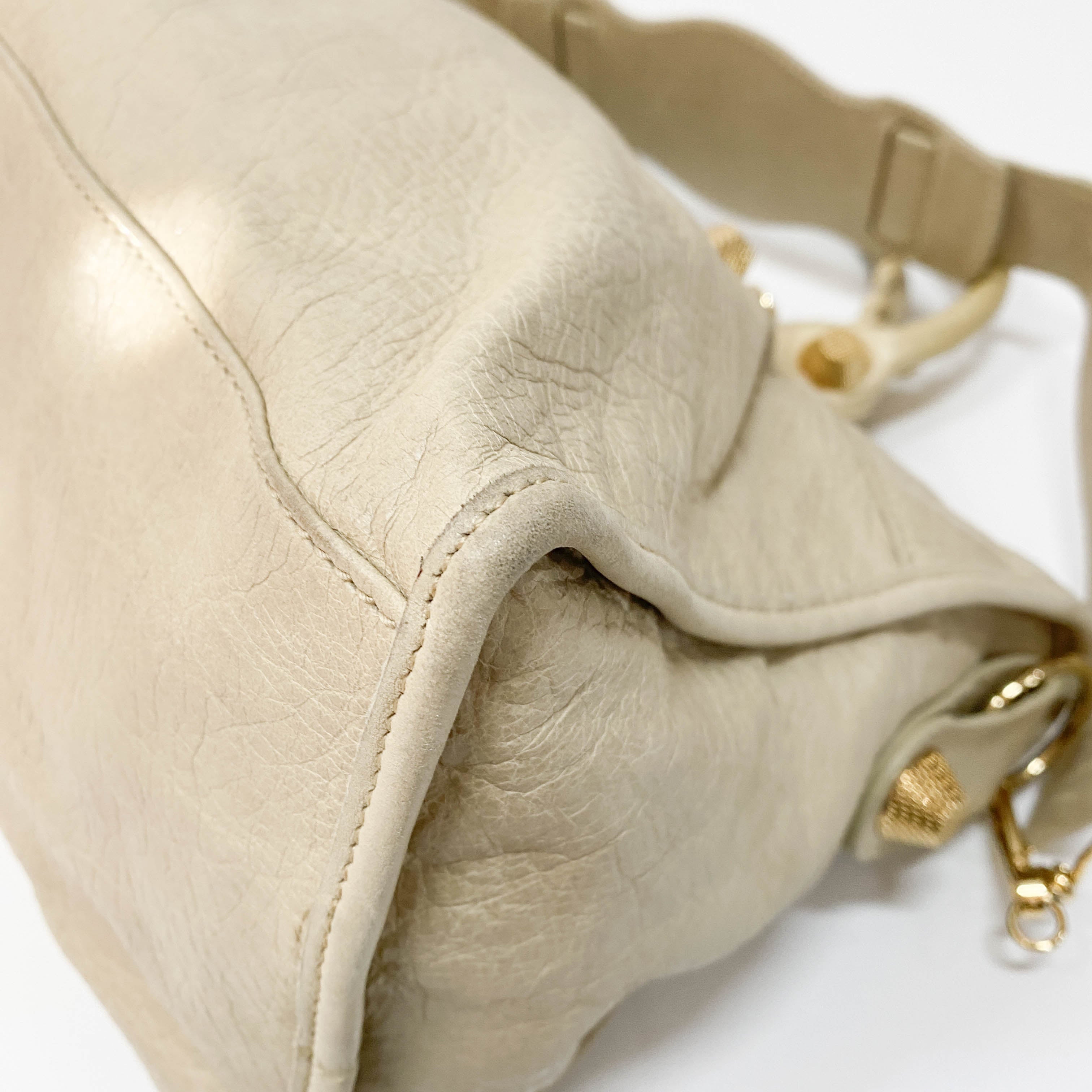 The Part Time Light Beige Calfskin Leather Two Way Bag