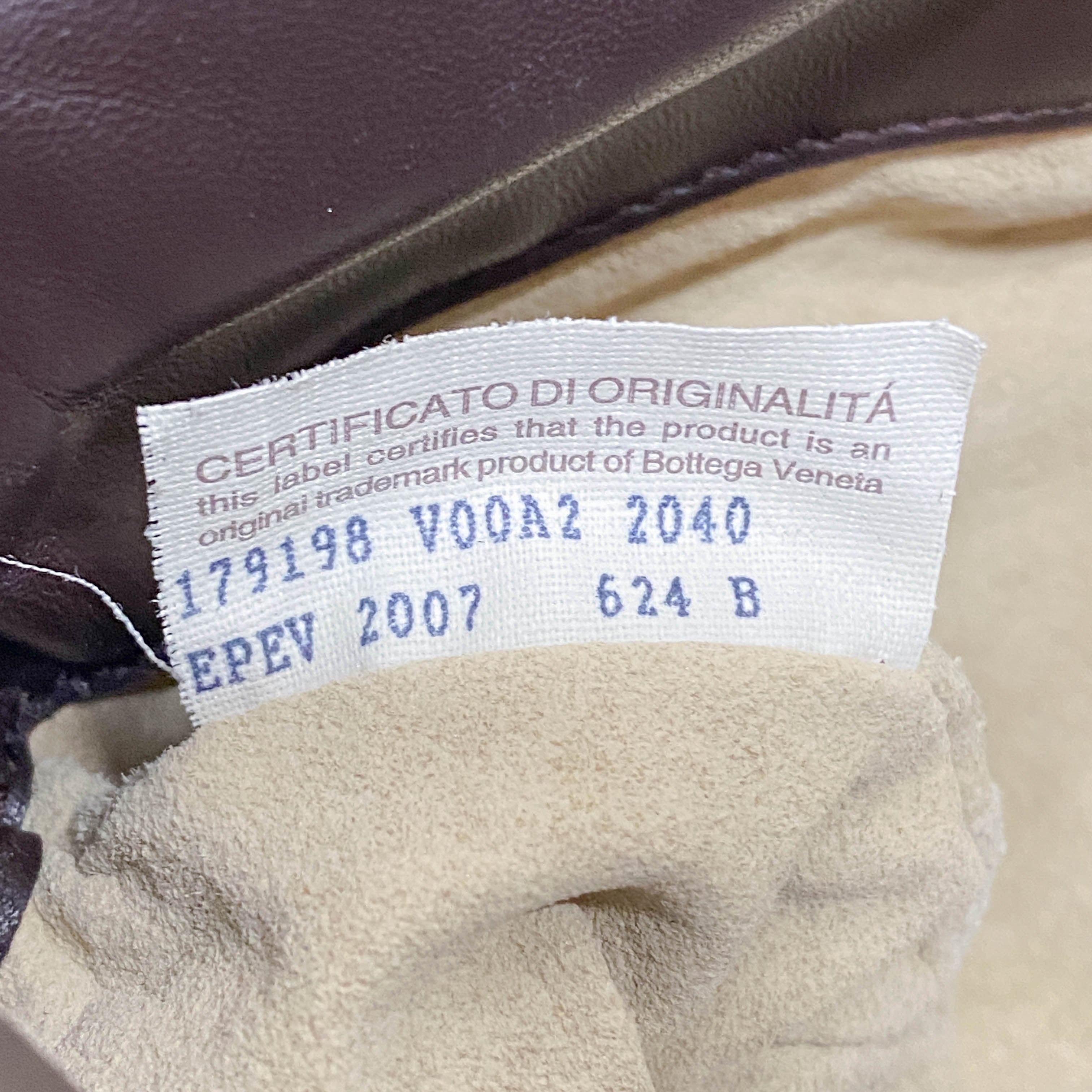 Intrecciato Brown Leather Shoulder Bag