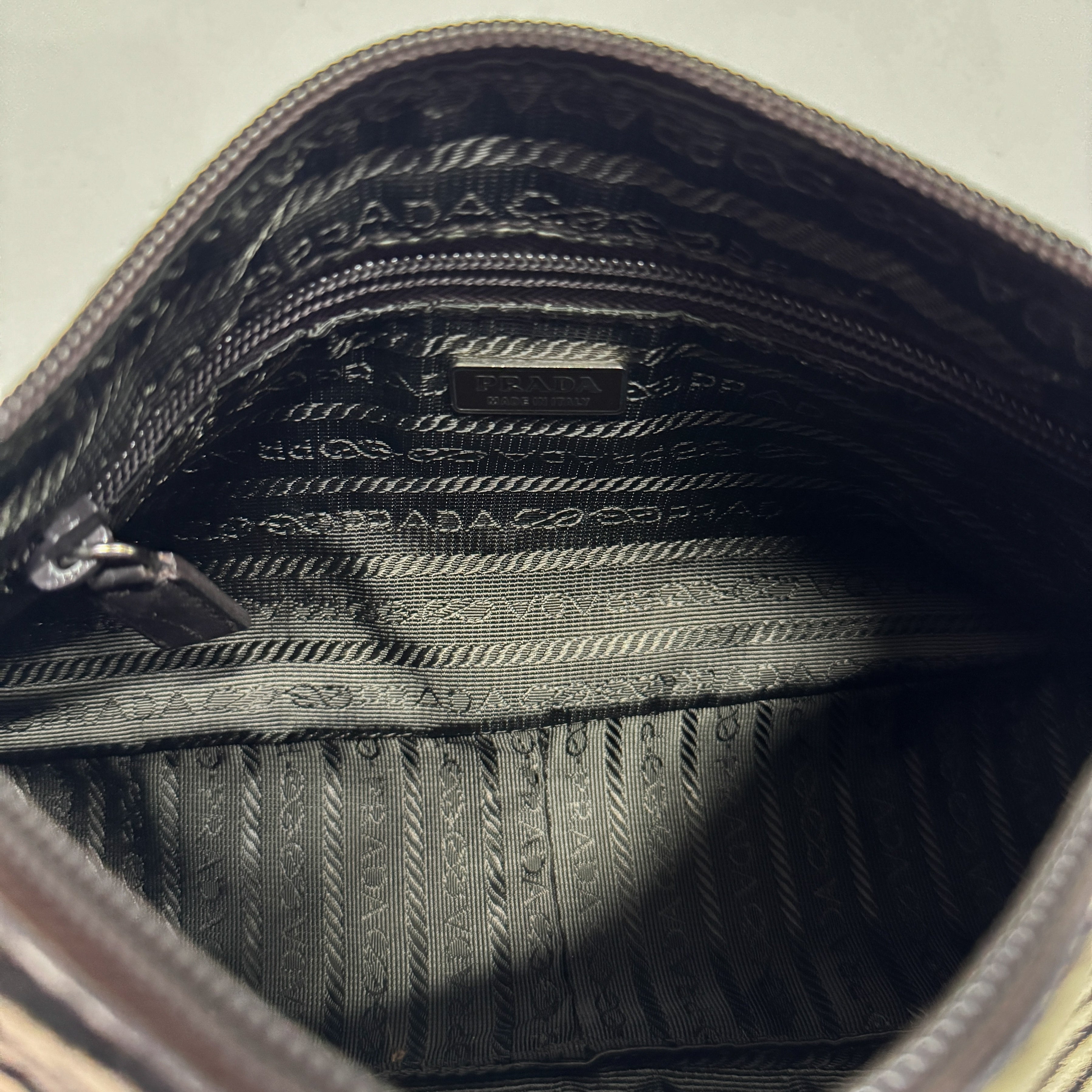 Zebra Print Pony Hair Shoulder Bag