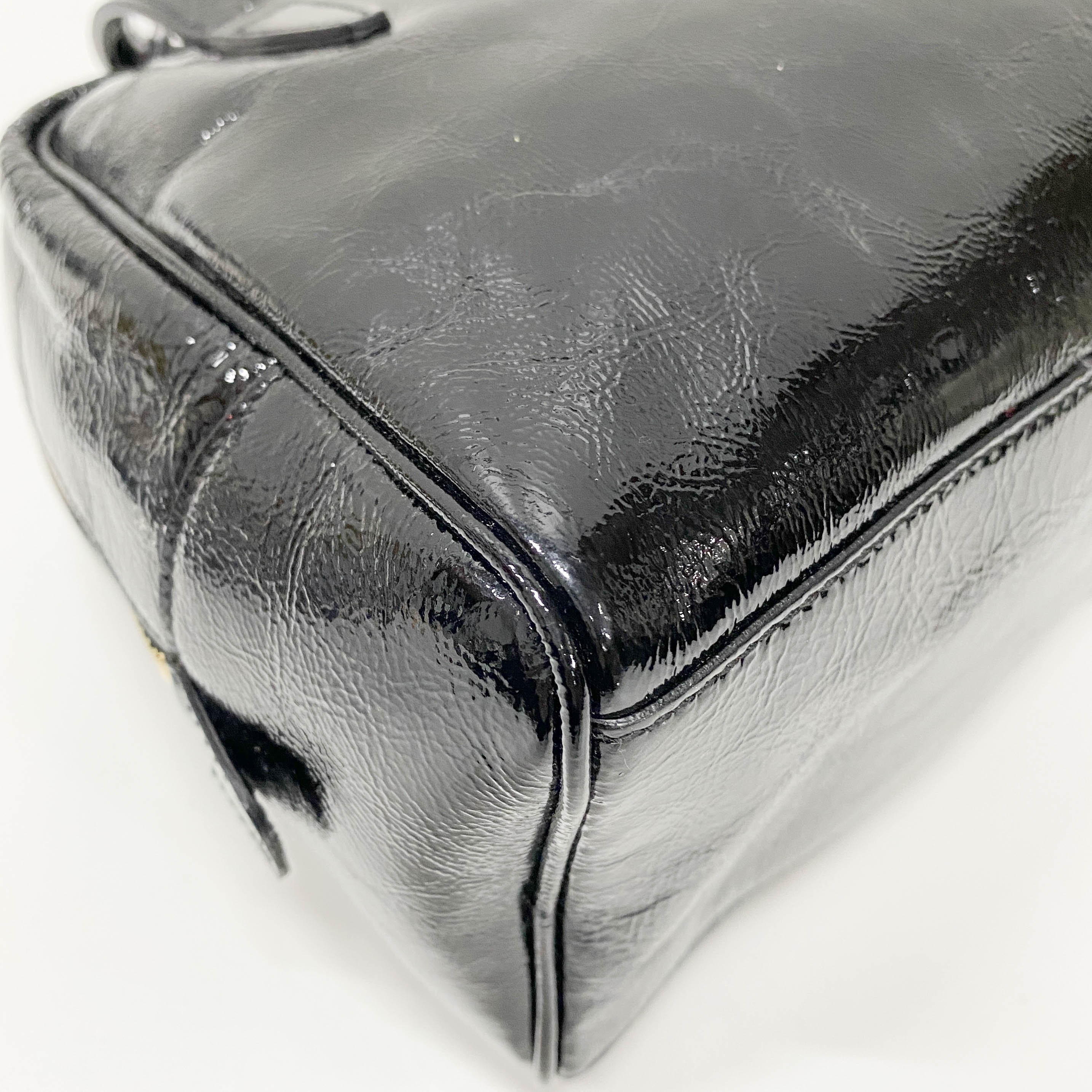 Black Patent Leather Handbag