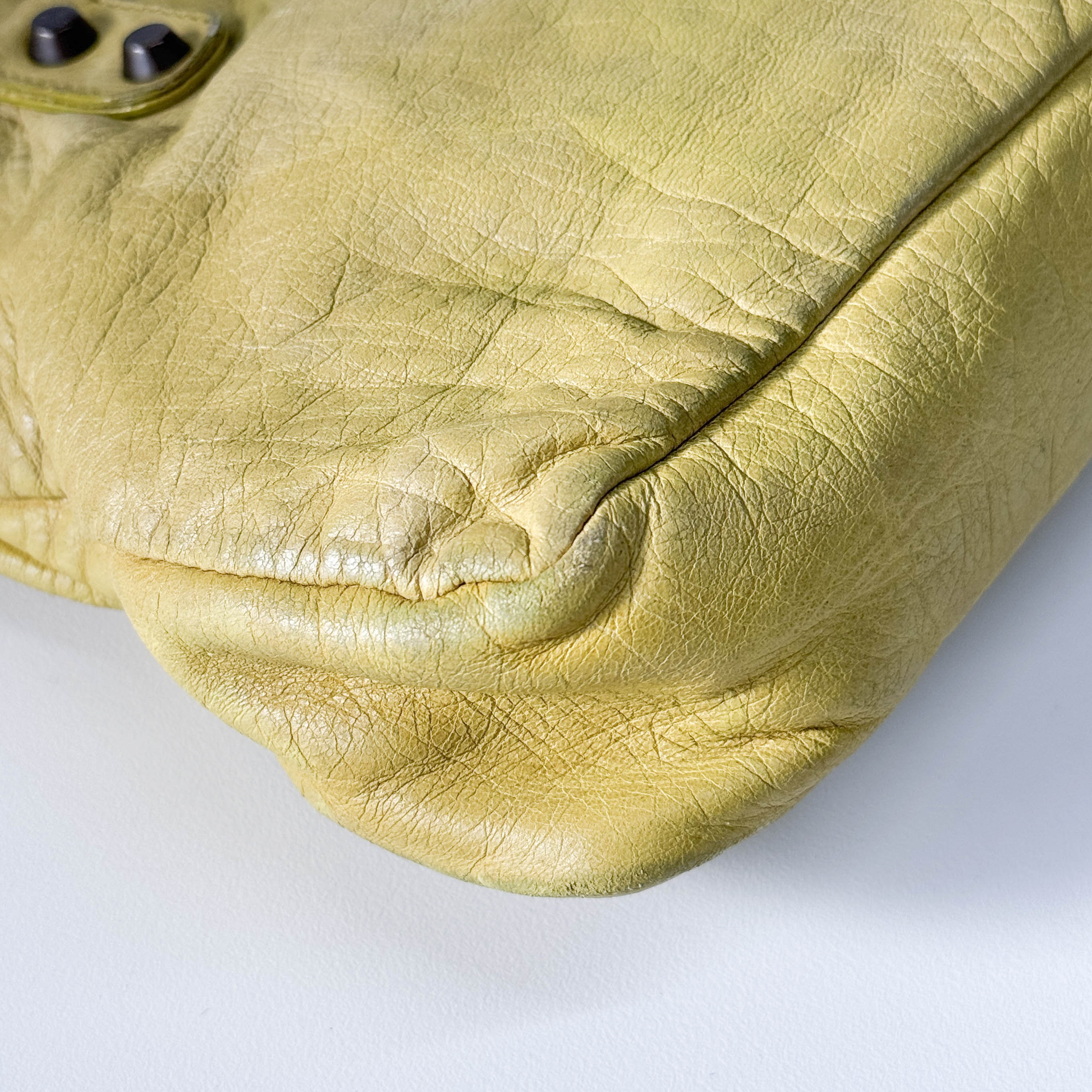 The First Soft yellow Calfskin Leather Two Way Bag