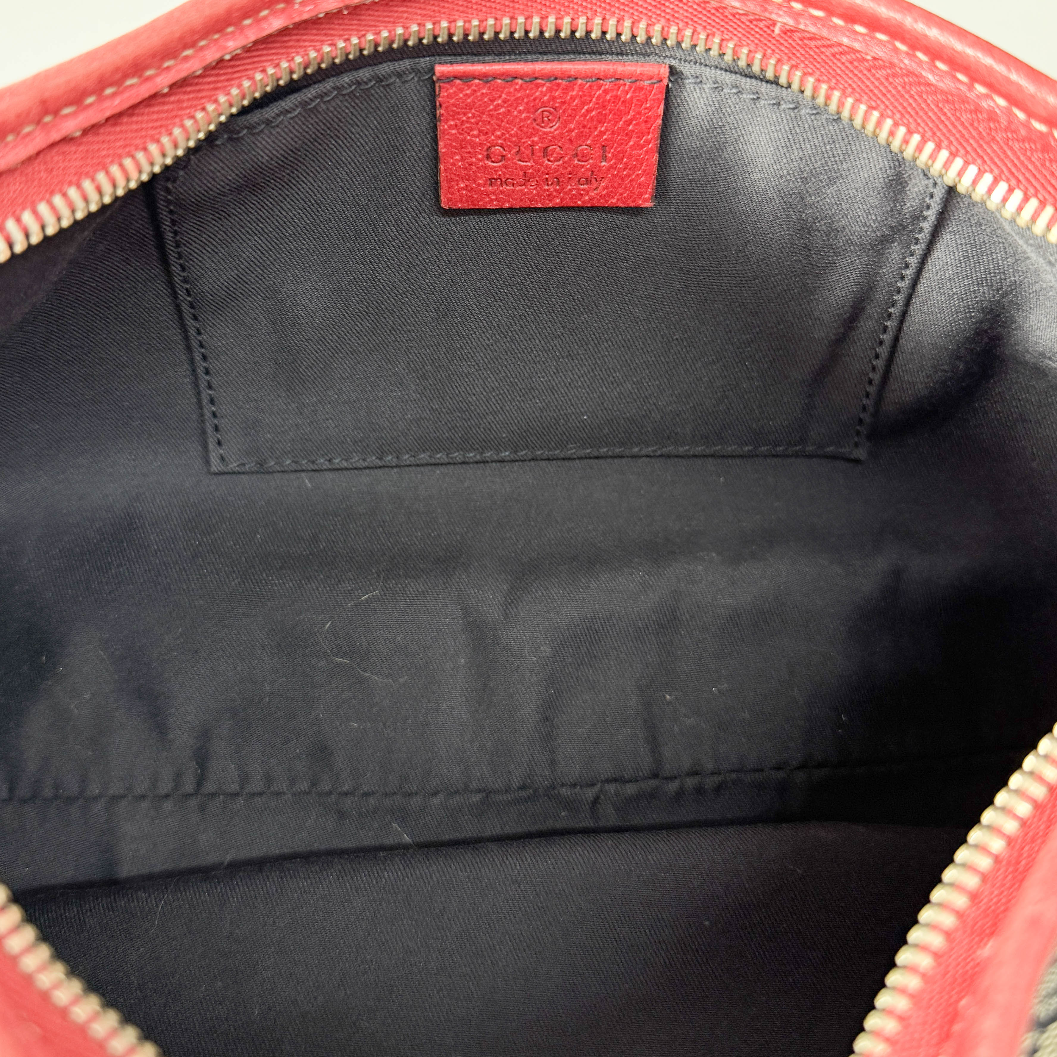 Abbey D-Ring Red Canvas Shoulder Bag