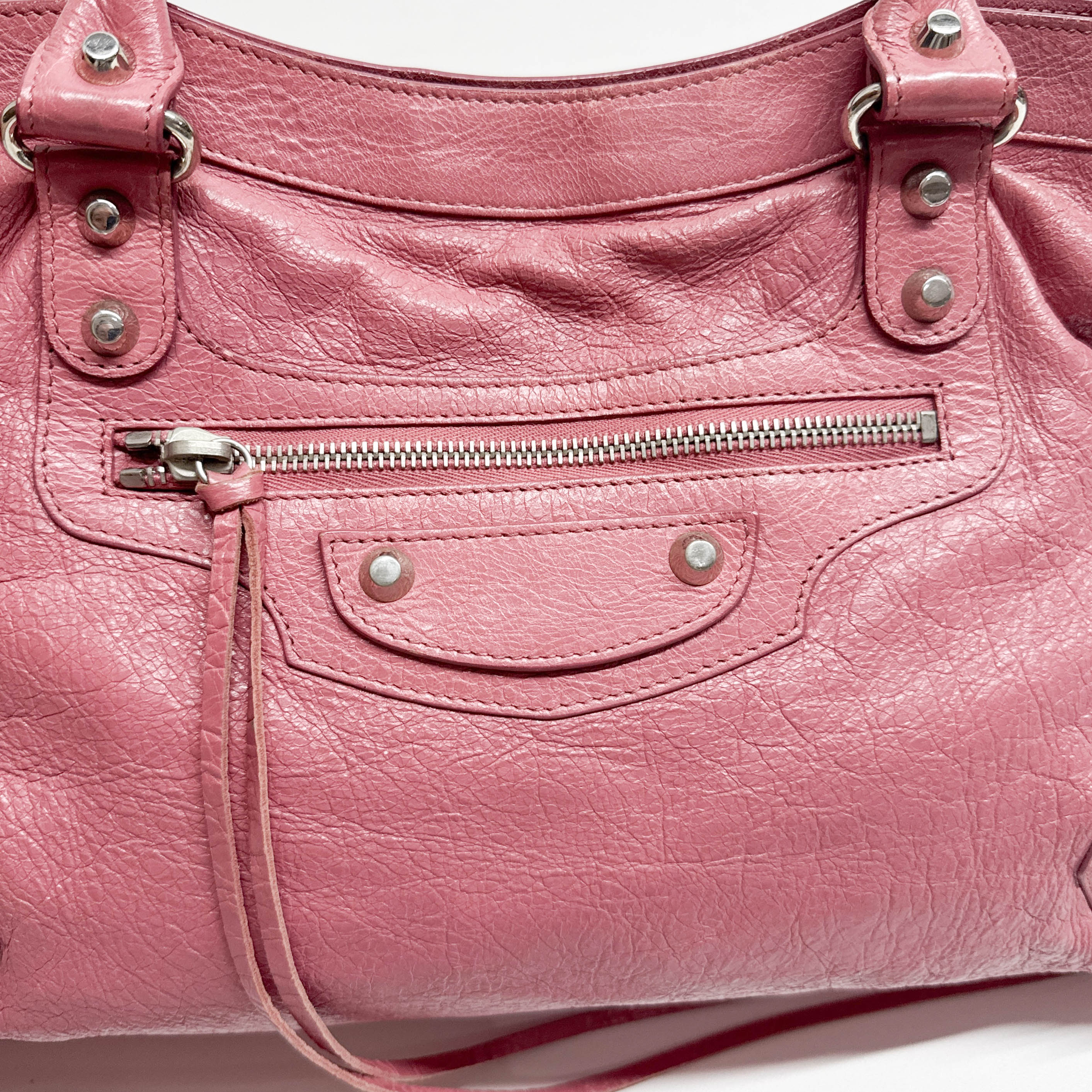 City Pink Leather Two Way Bag