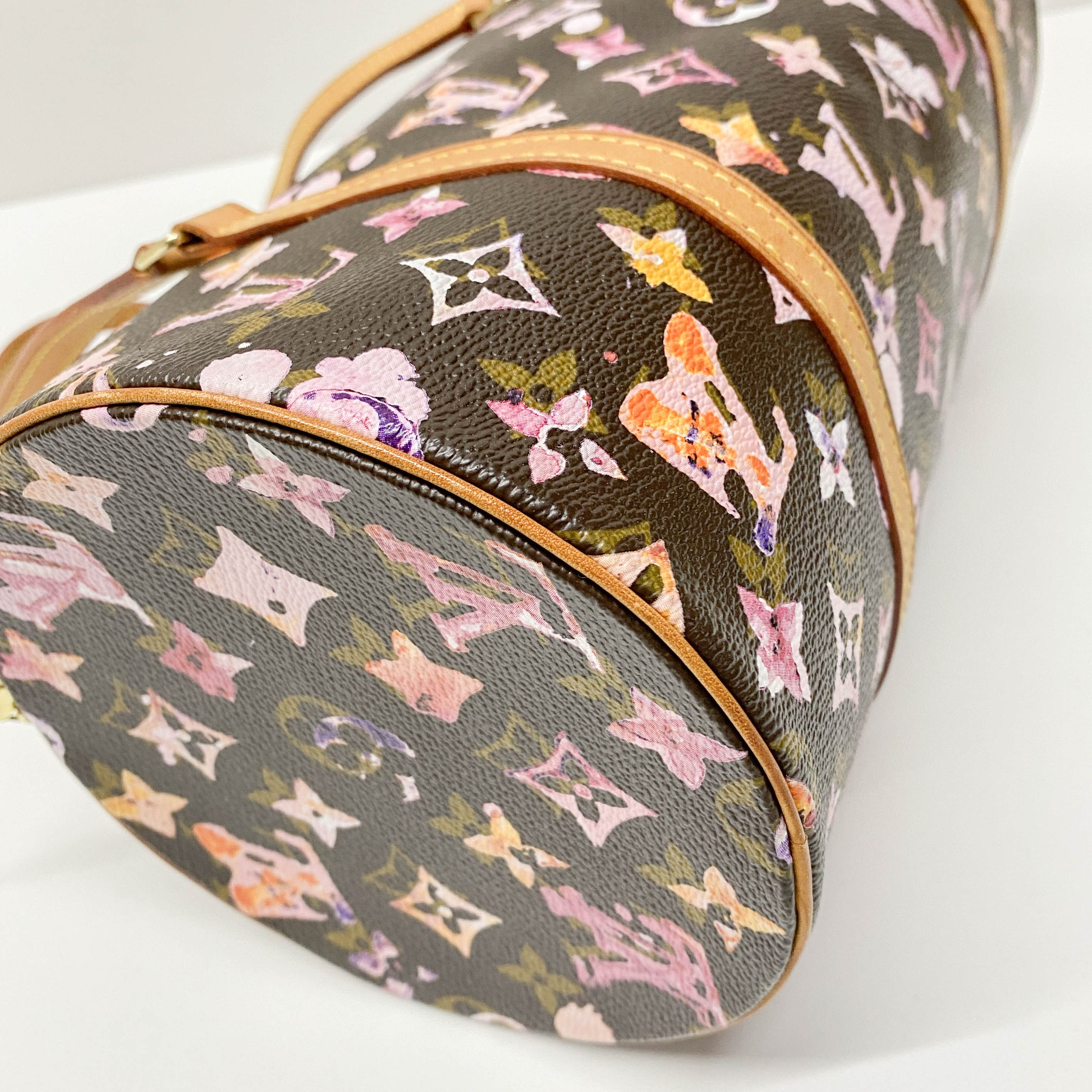 Papillon Watercolor Monogram Hand Bag