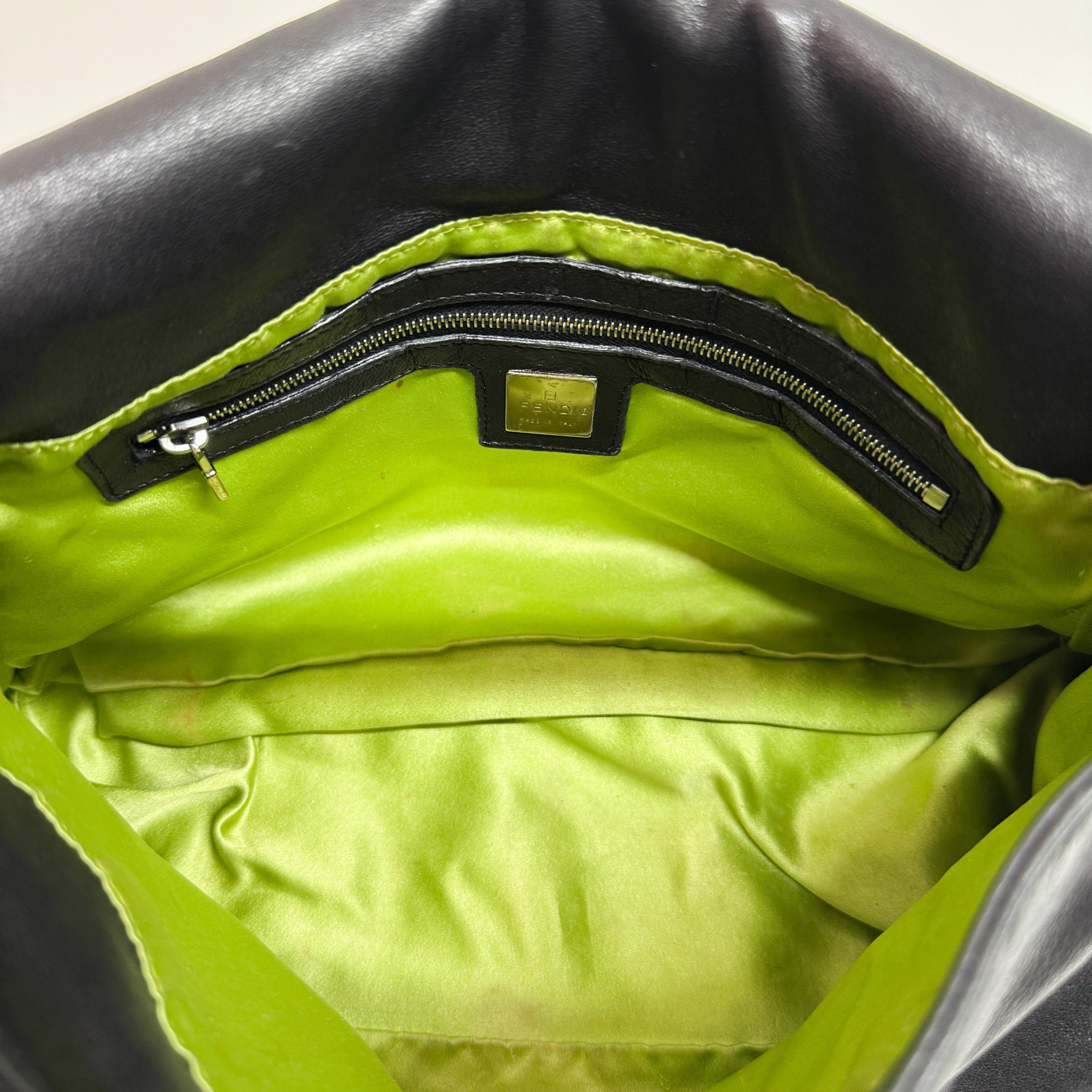 Mamma Baguette Black Leather Shoulder Bag