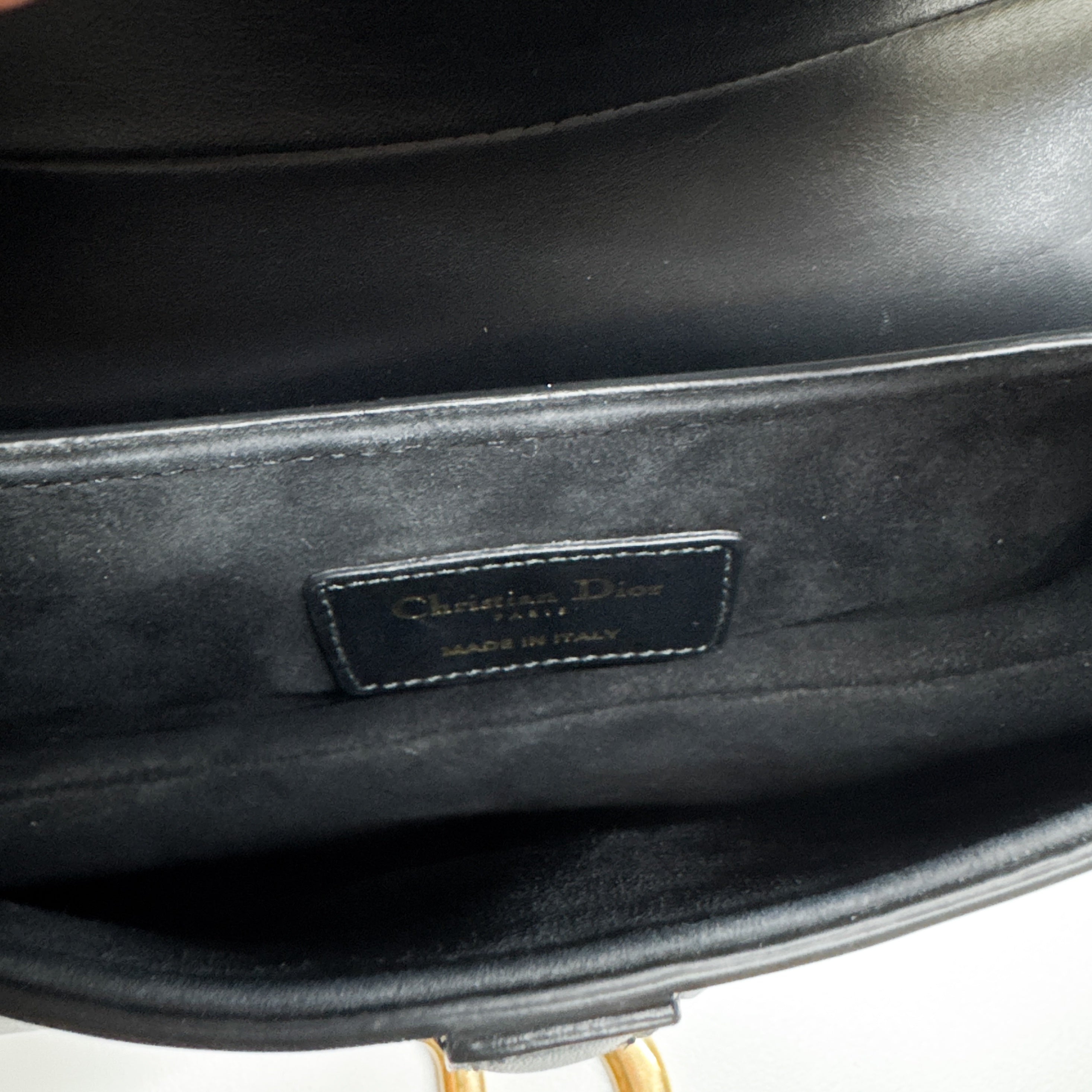 Saddle Black Leather Hand Bag