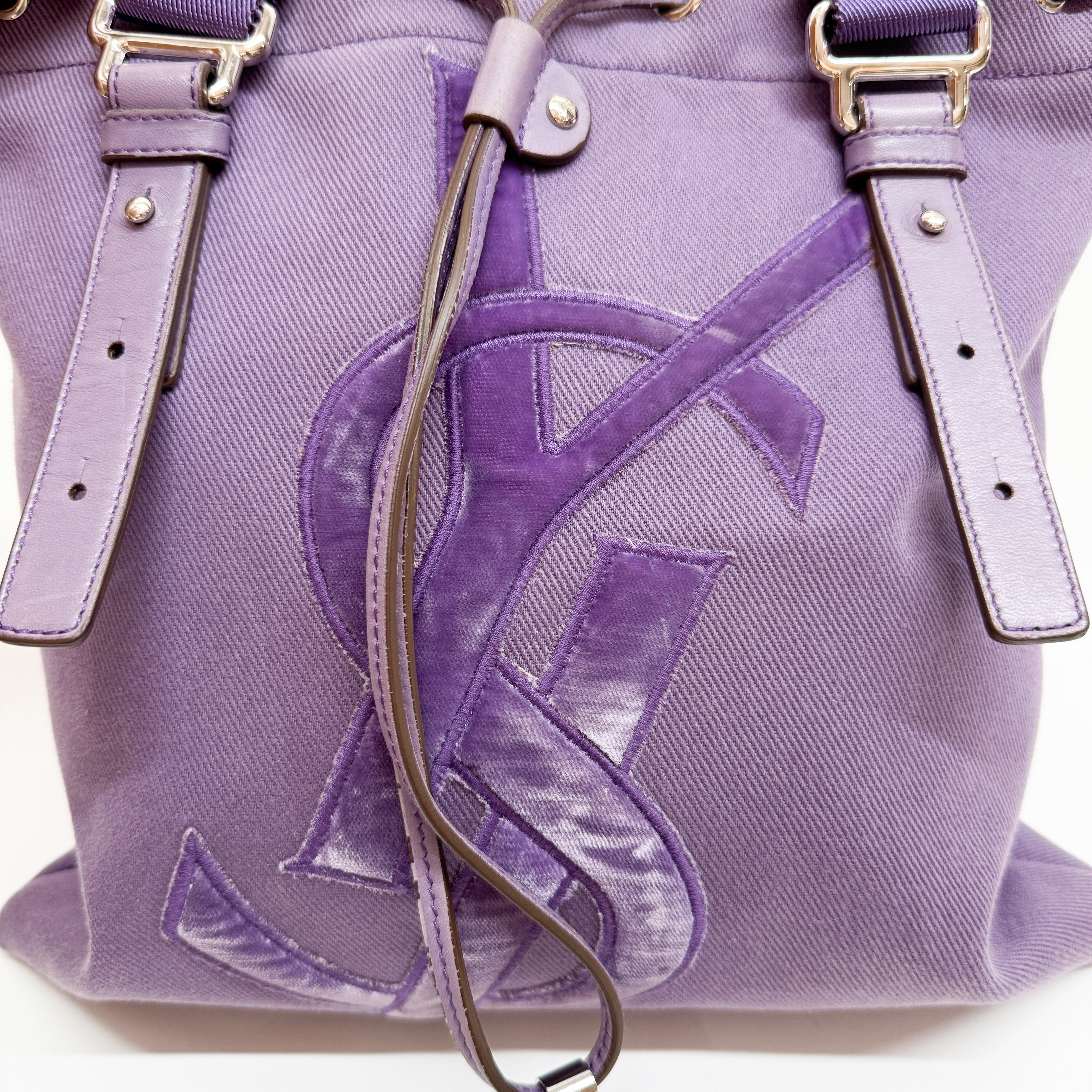 Vintage Purple Cotton Tote Bag