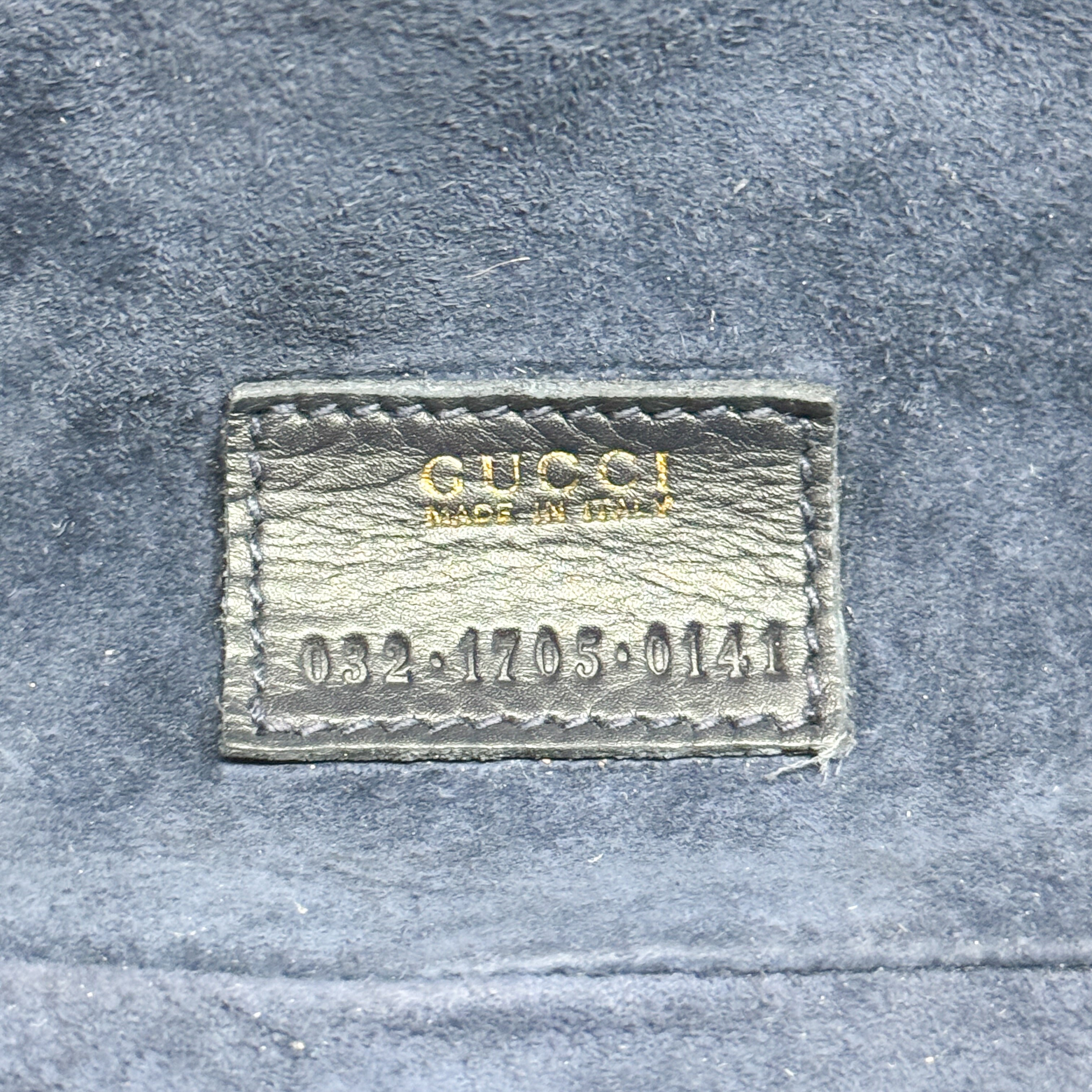 Horsebit Navy Blue Suede Pouch