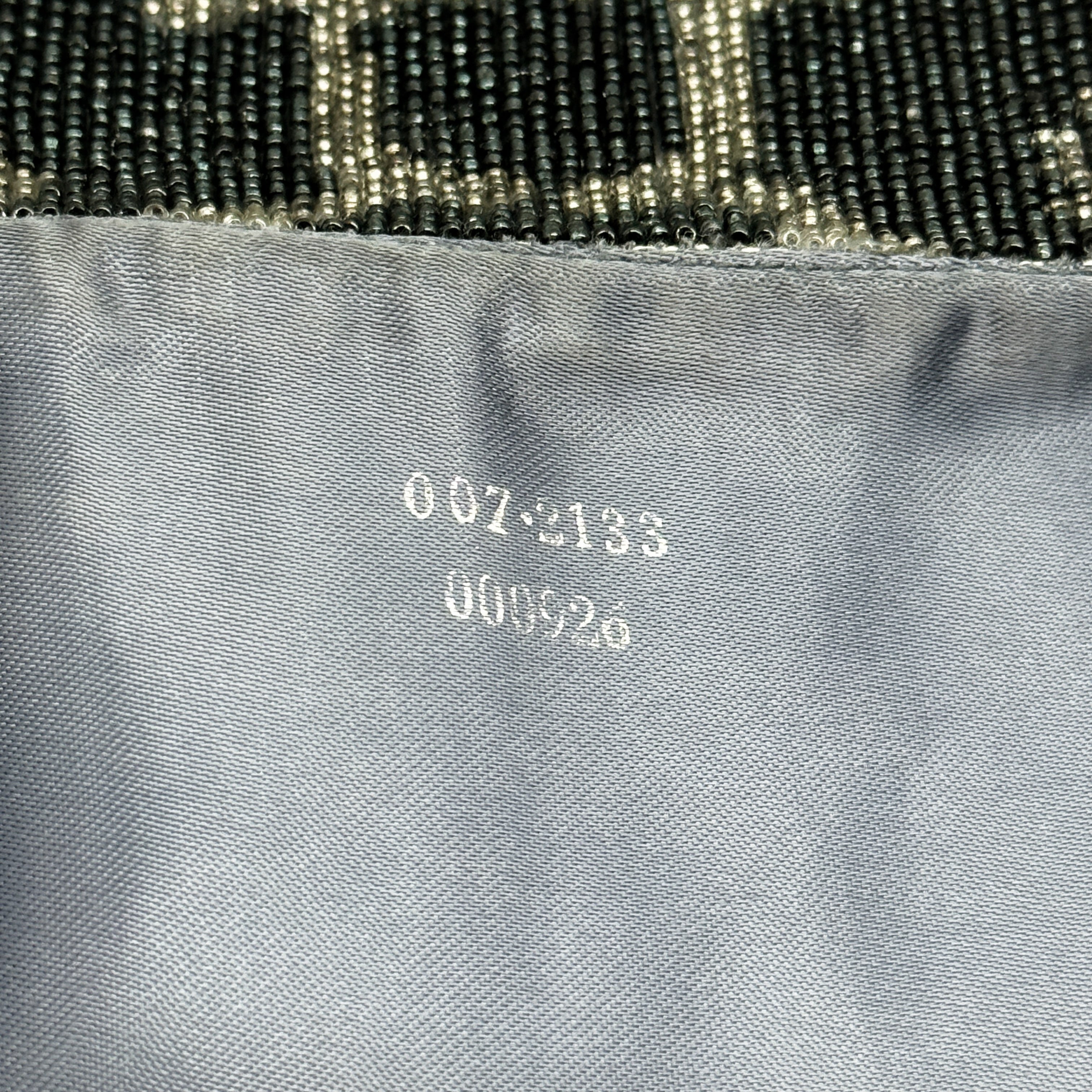 Navy Beaded Chain Shoulder Bag