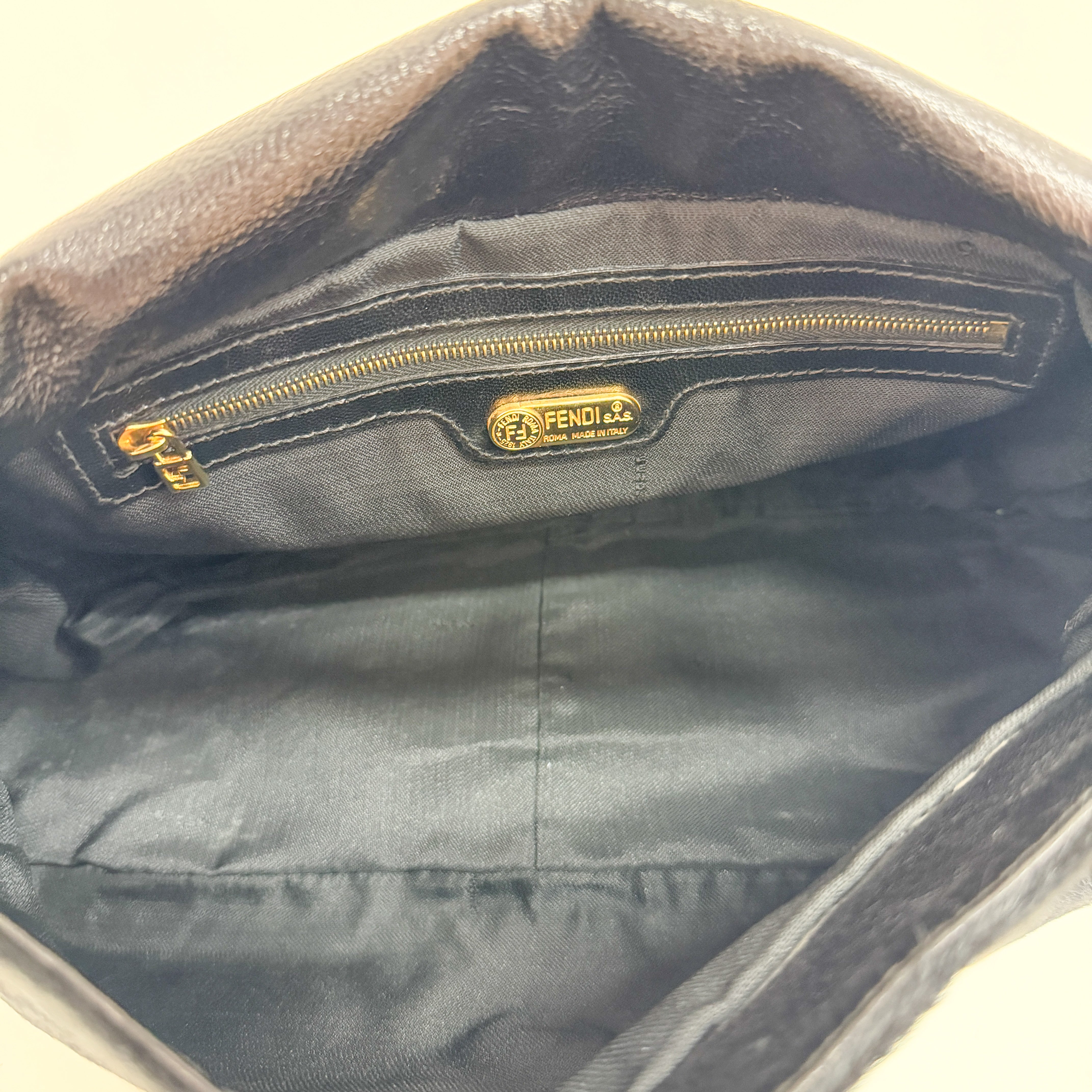 Mamma Baguette Black Pony Hair Shoulder Bag