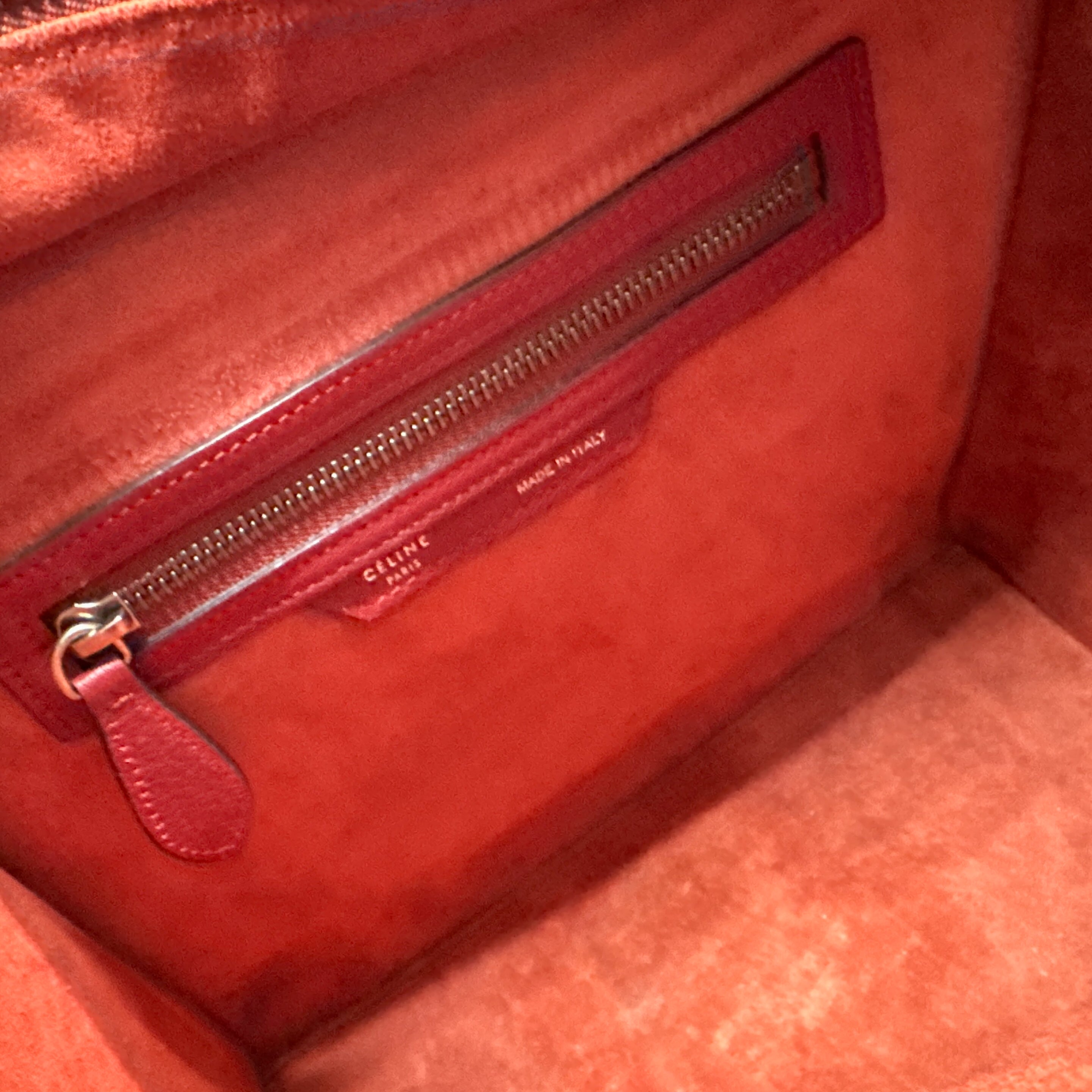 Vintage Red Leather Hand Bag