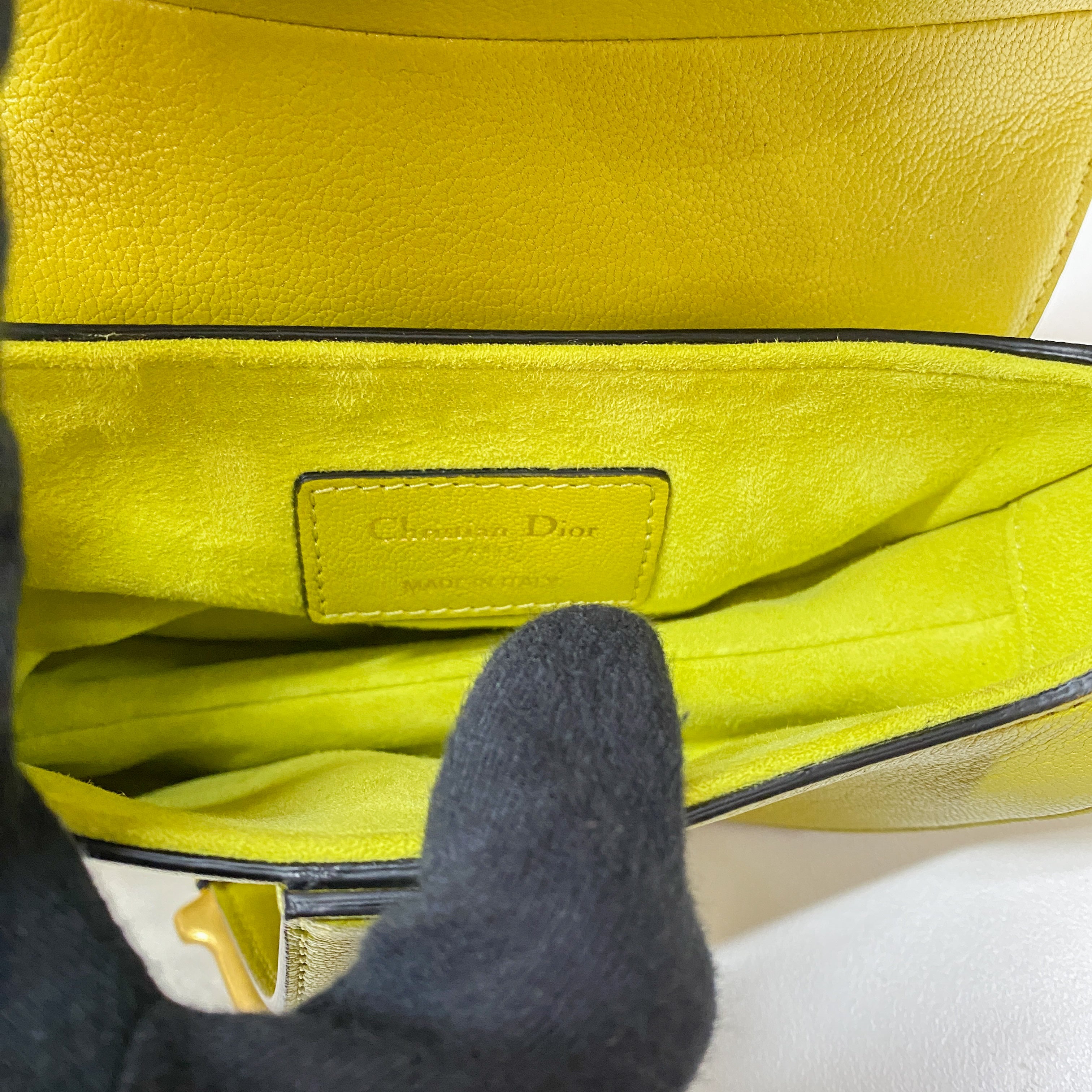 Saddle Green Leather Hand Bag