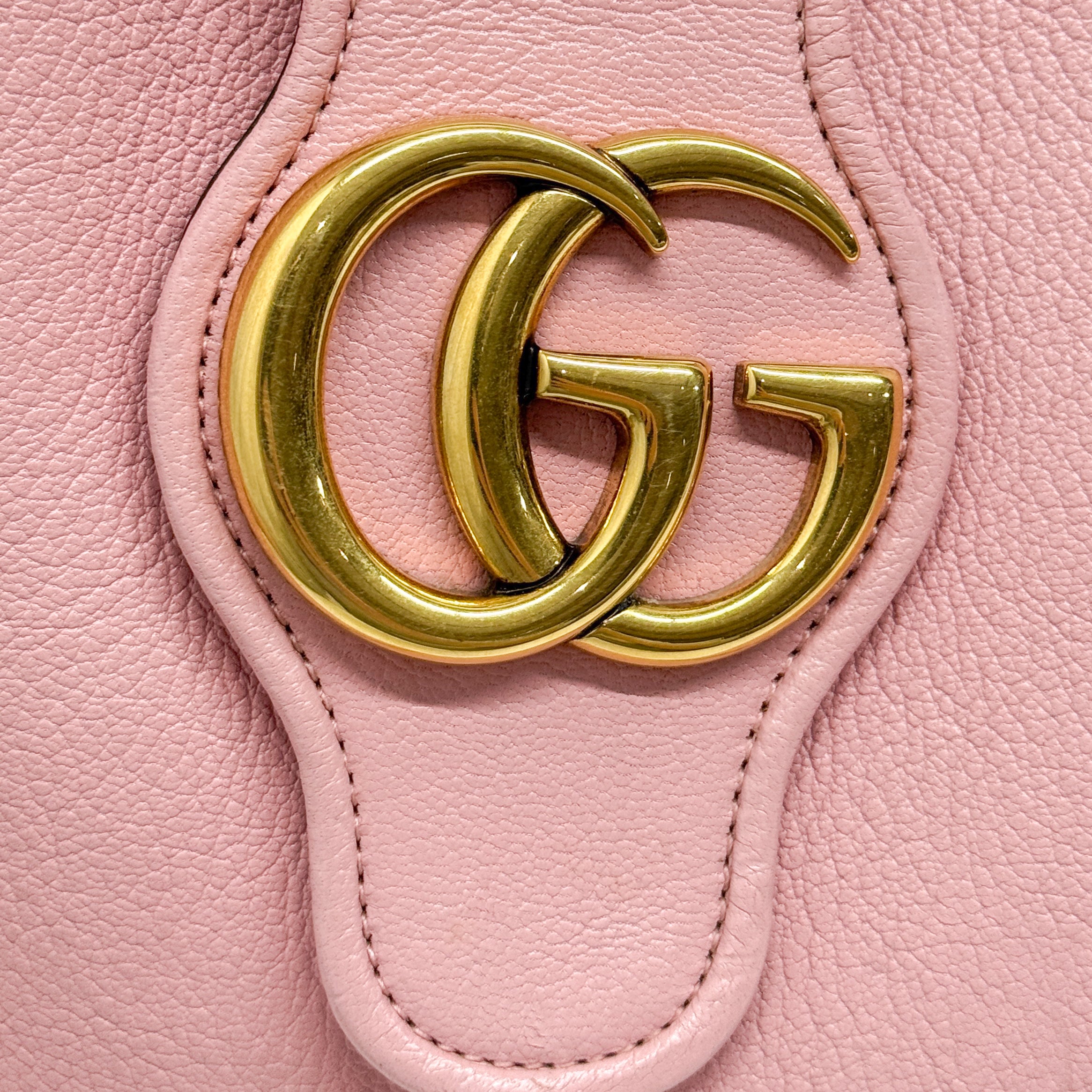 Pink Leather Shoulder Bag