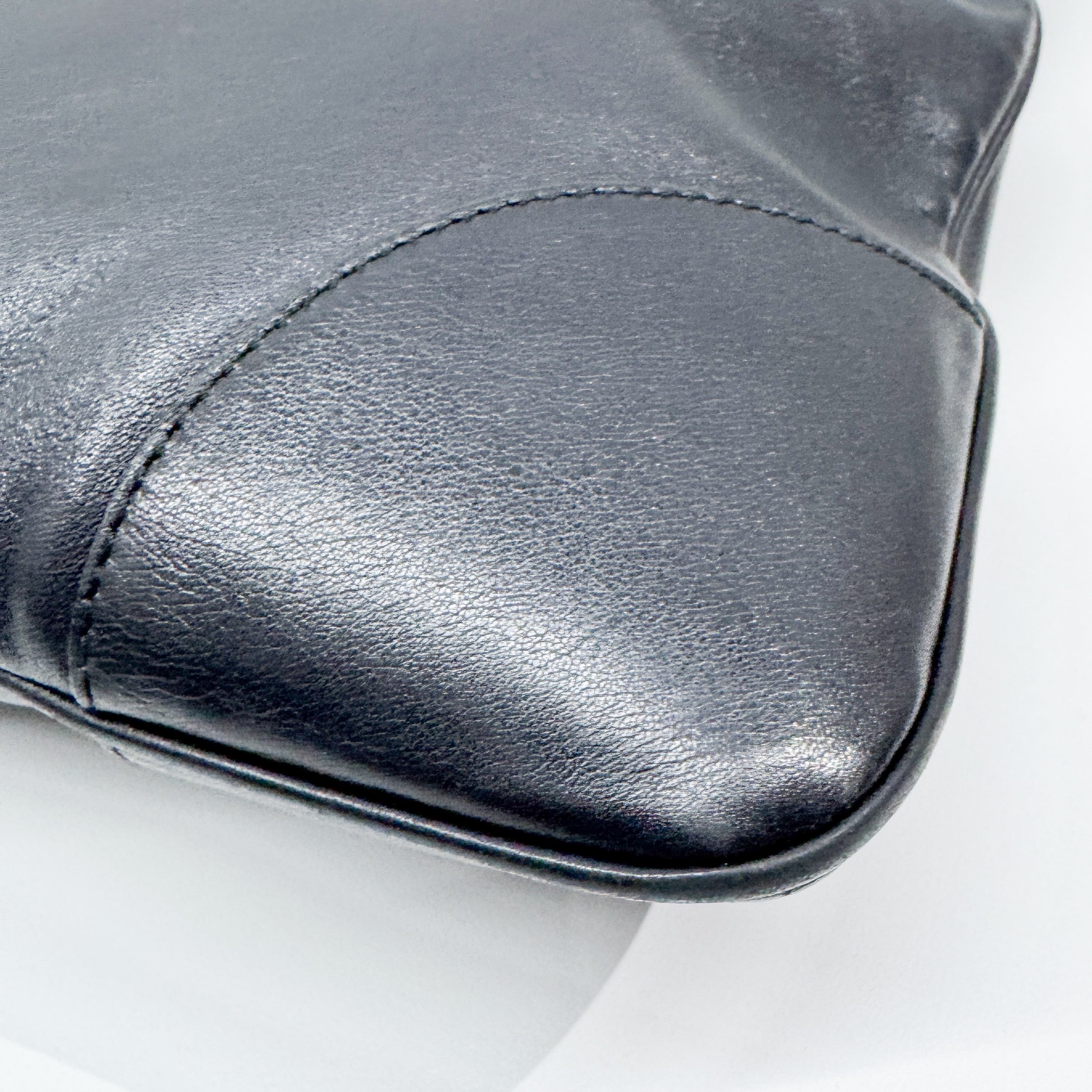 Black Leather Hobo Bag