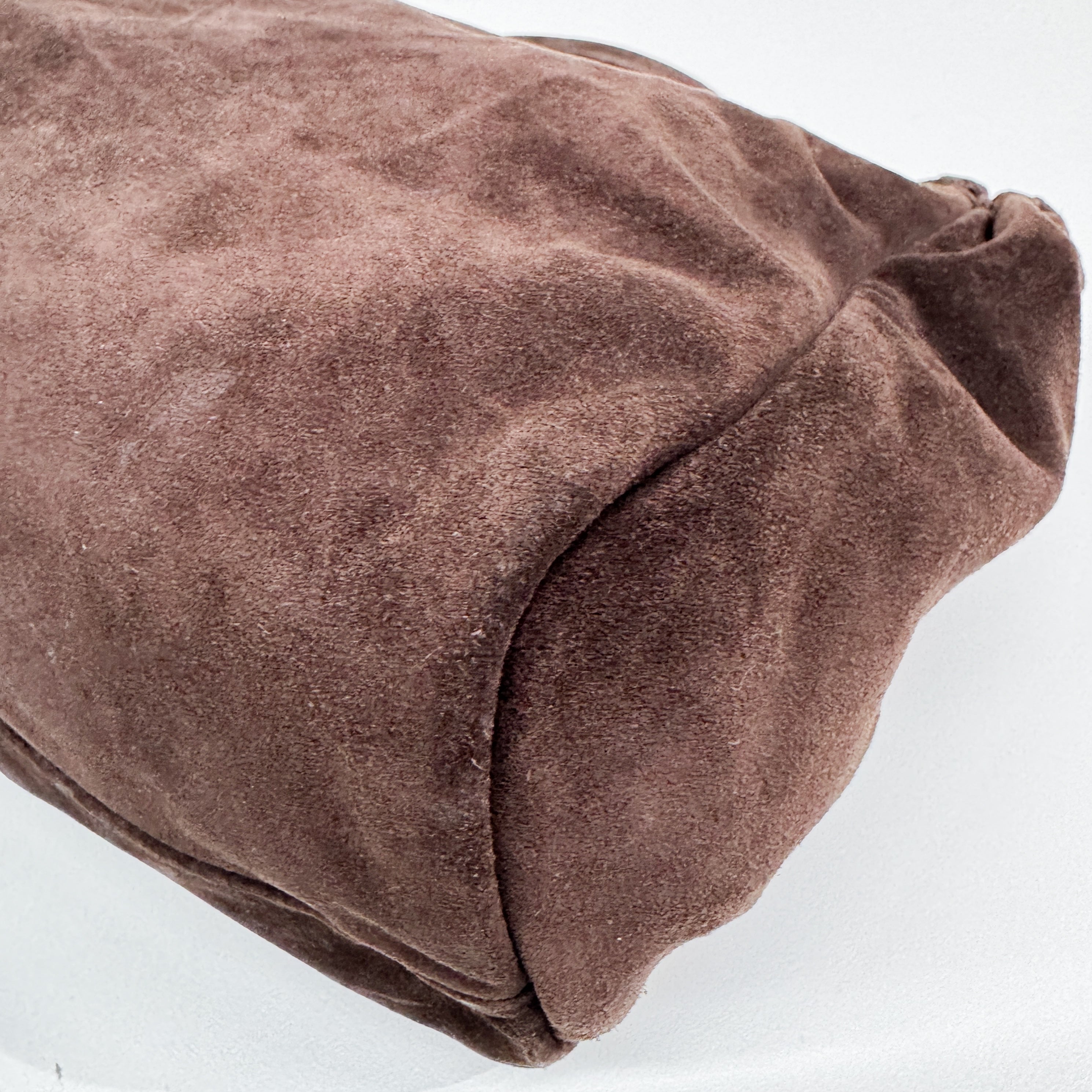 Vintage Brown Suede Hand Bag