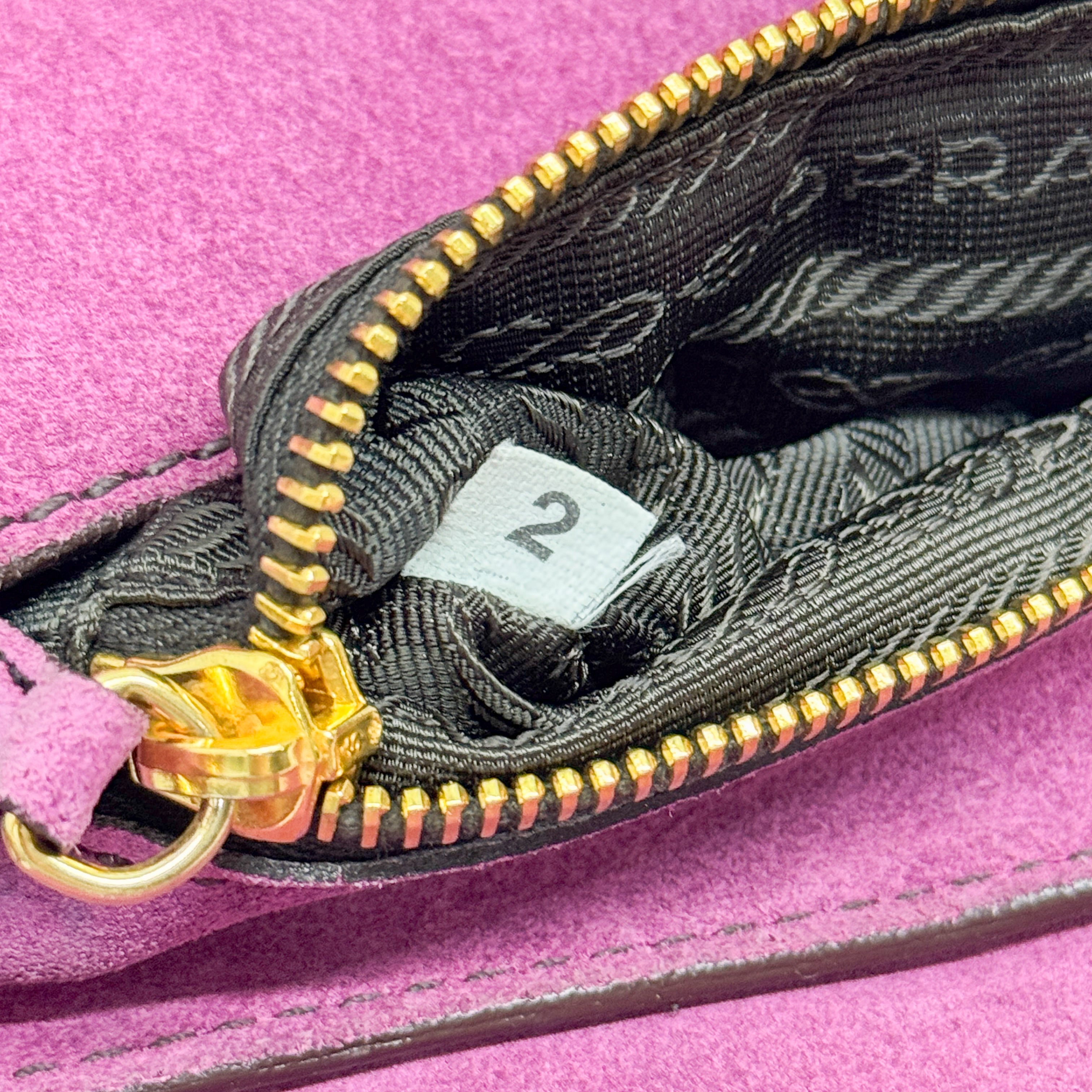 Purple Suede Shoulder Bag