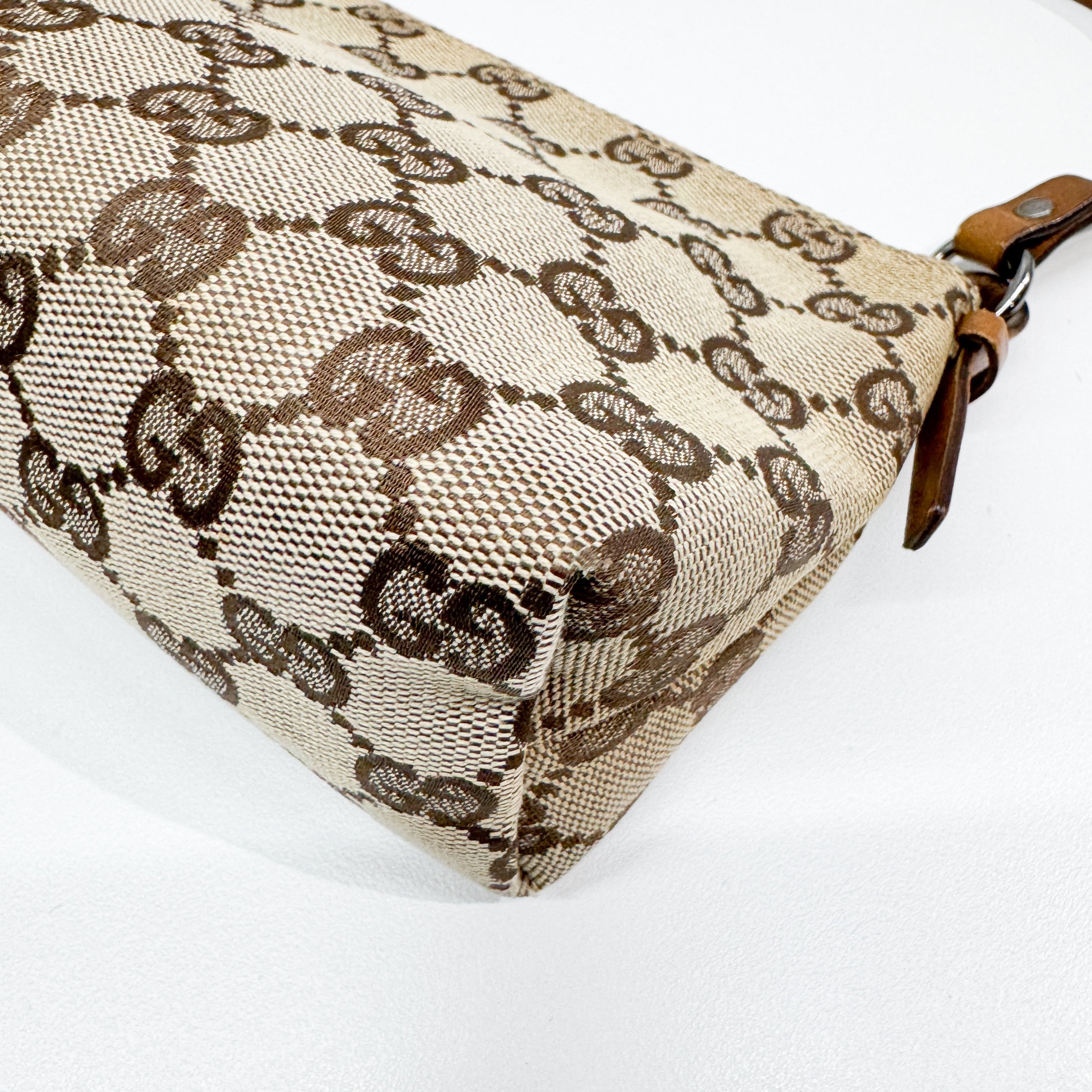 GG Beige Canvas Shoulder Bag