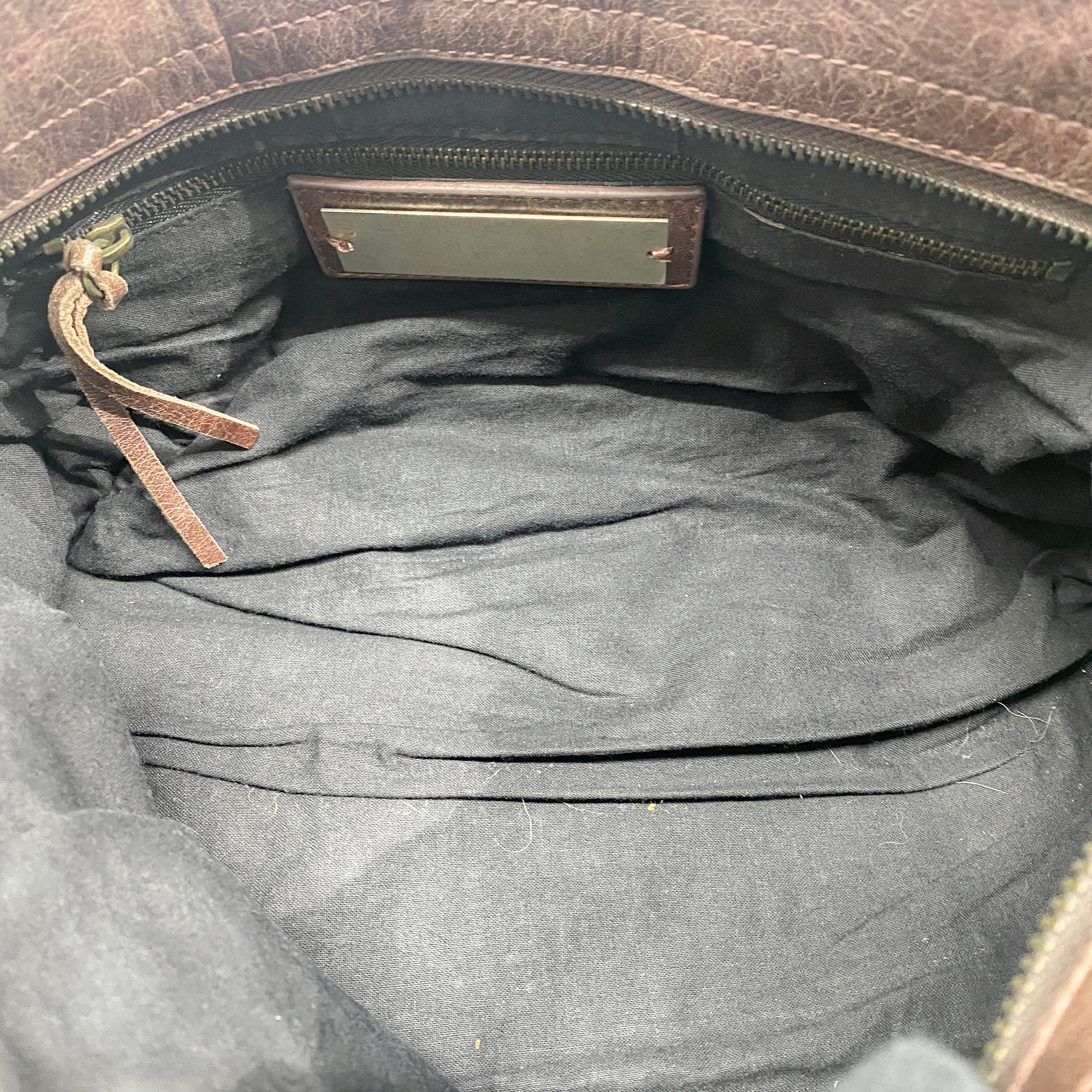 The City Brown Leather Hand Bag