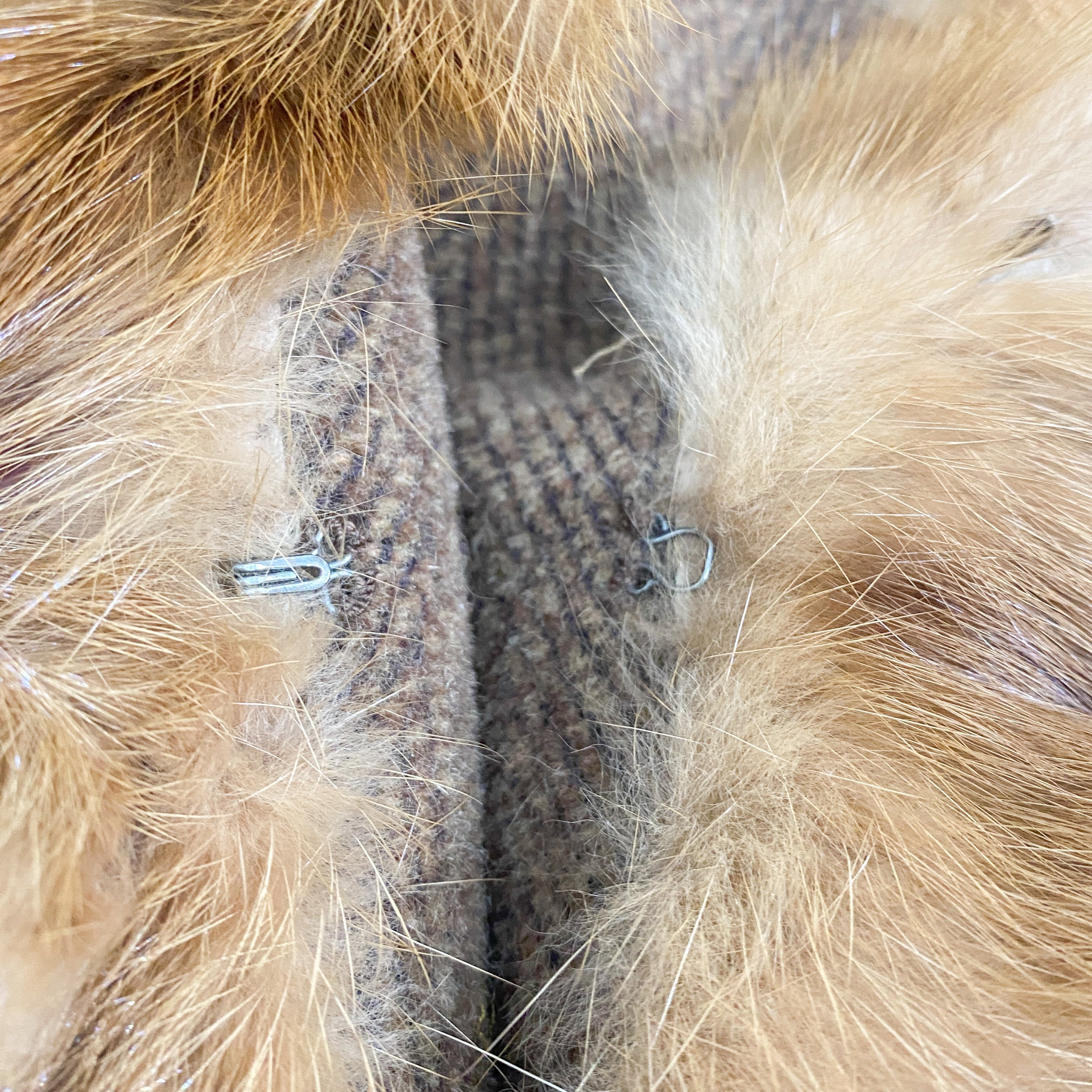 Size 38 EU Brown Fur and Wool Coat