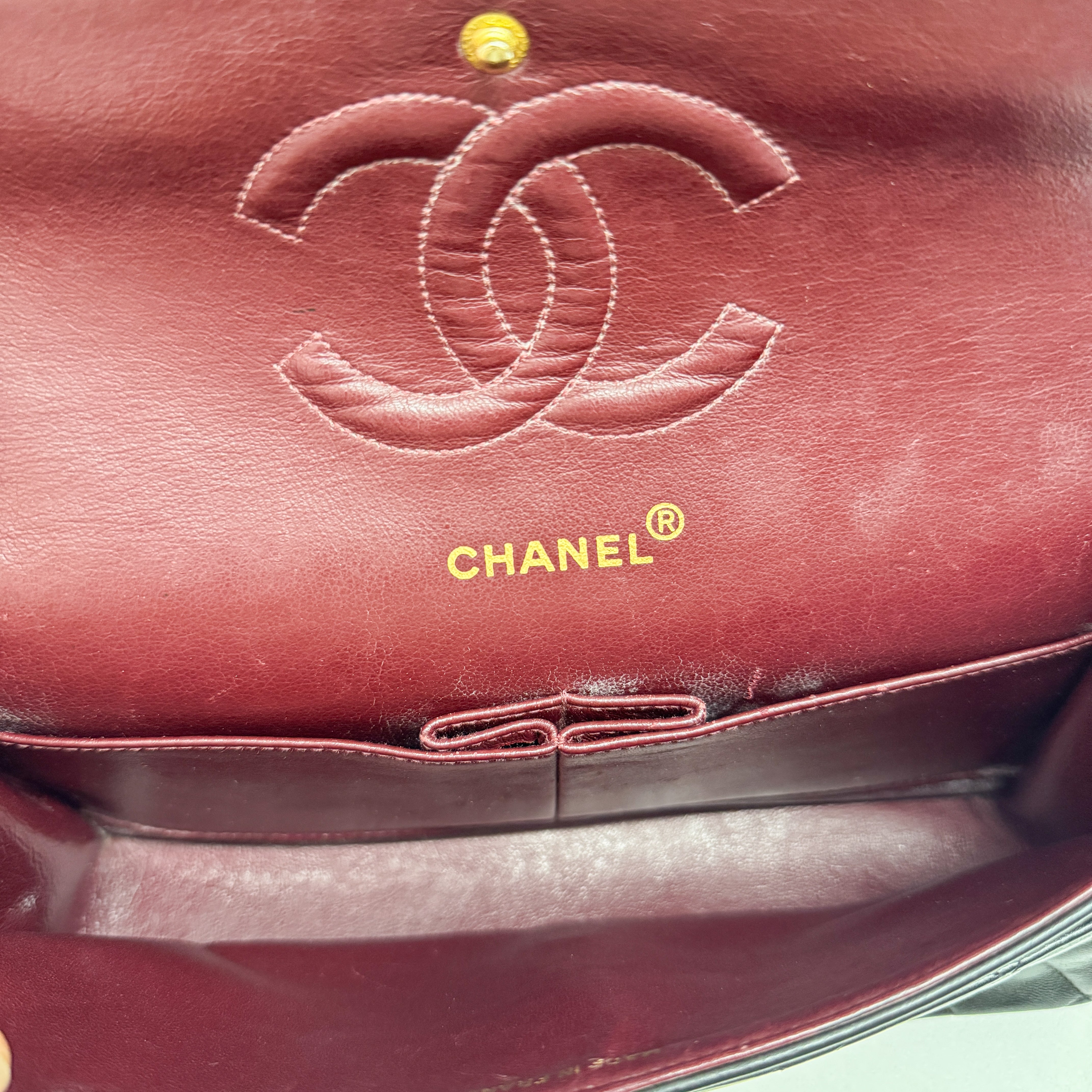 Classic Flap Black Lambskin Leather Shoulder Bag