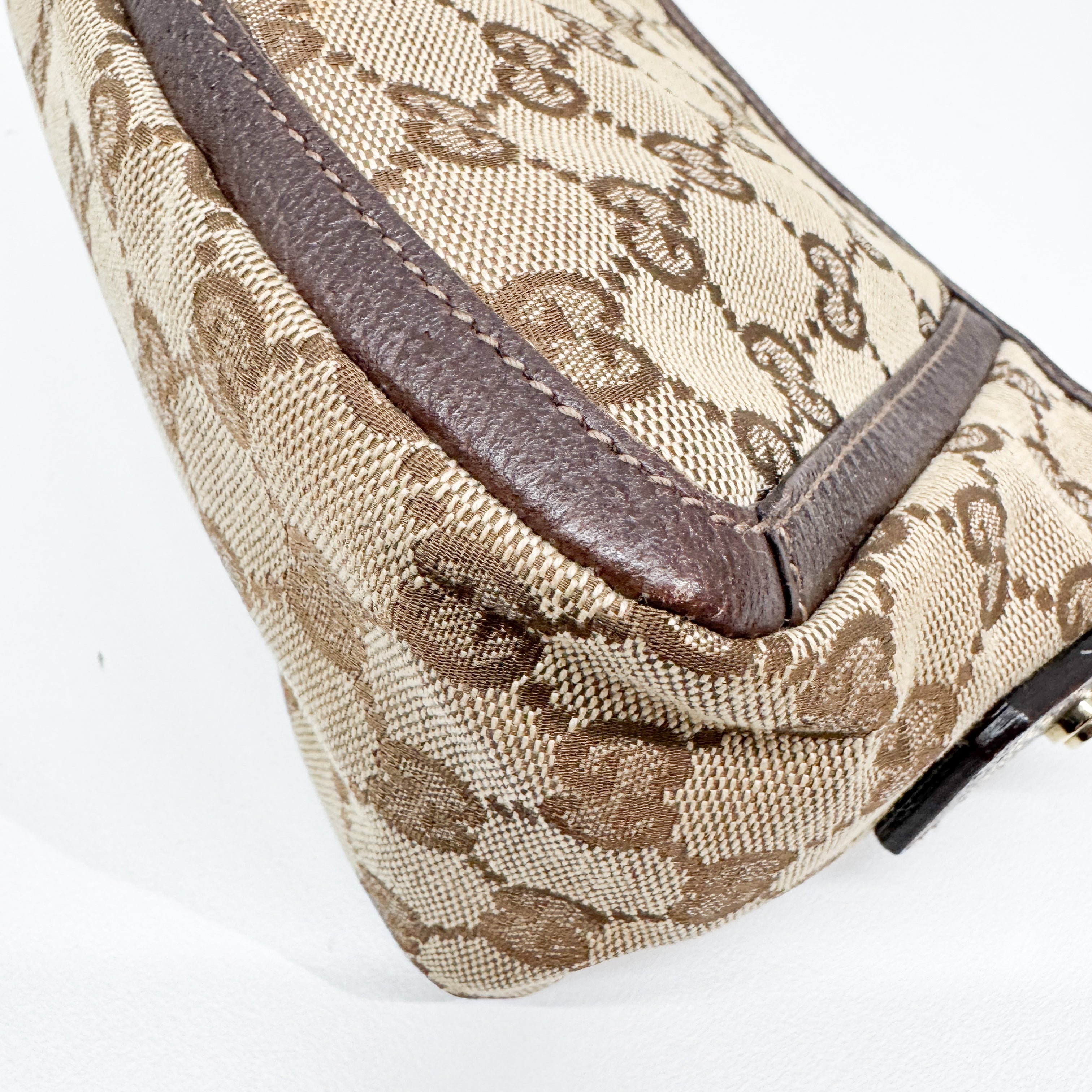 Abbey D-Ring Brown Canvas Shoulder Bag