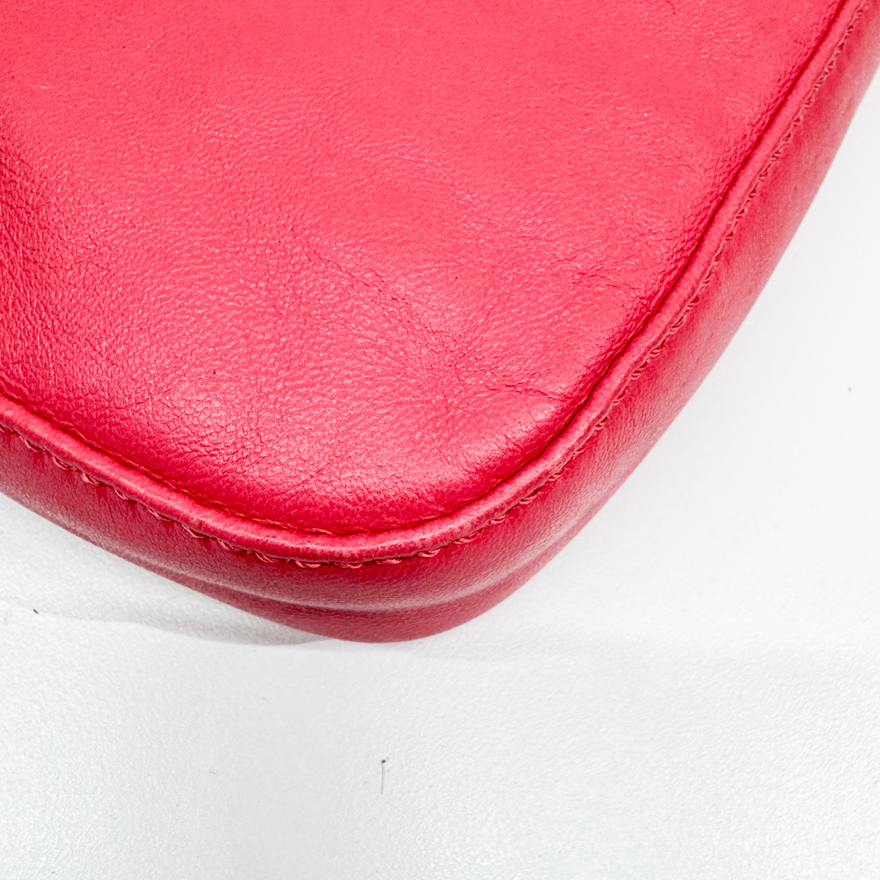 Baguette Pink Leather Shoulder Bag